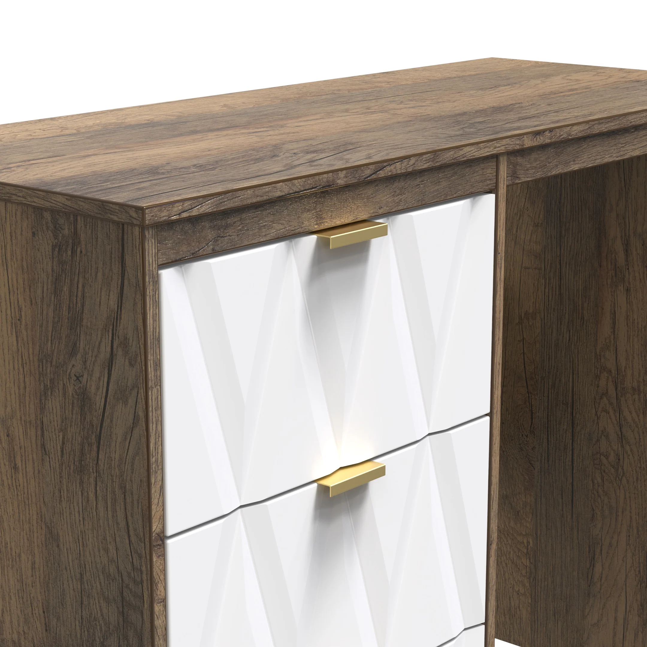 Ottawa Ready Assembled Vanity in White Matt & Vintage Oak - Image 5