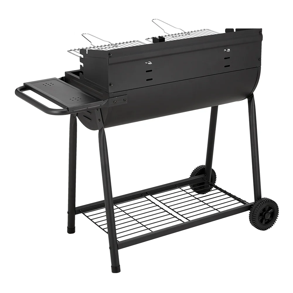 Outdoor Garden Charcoal Grill with Wheels - Image 4