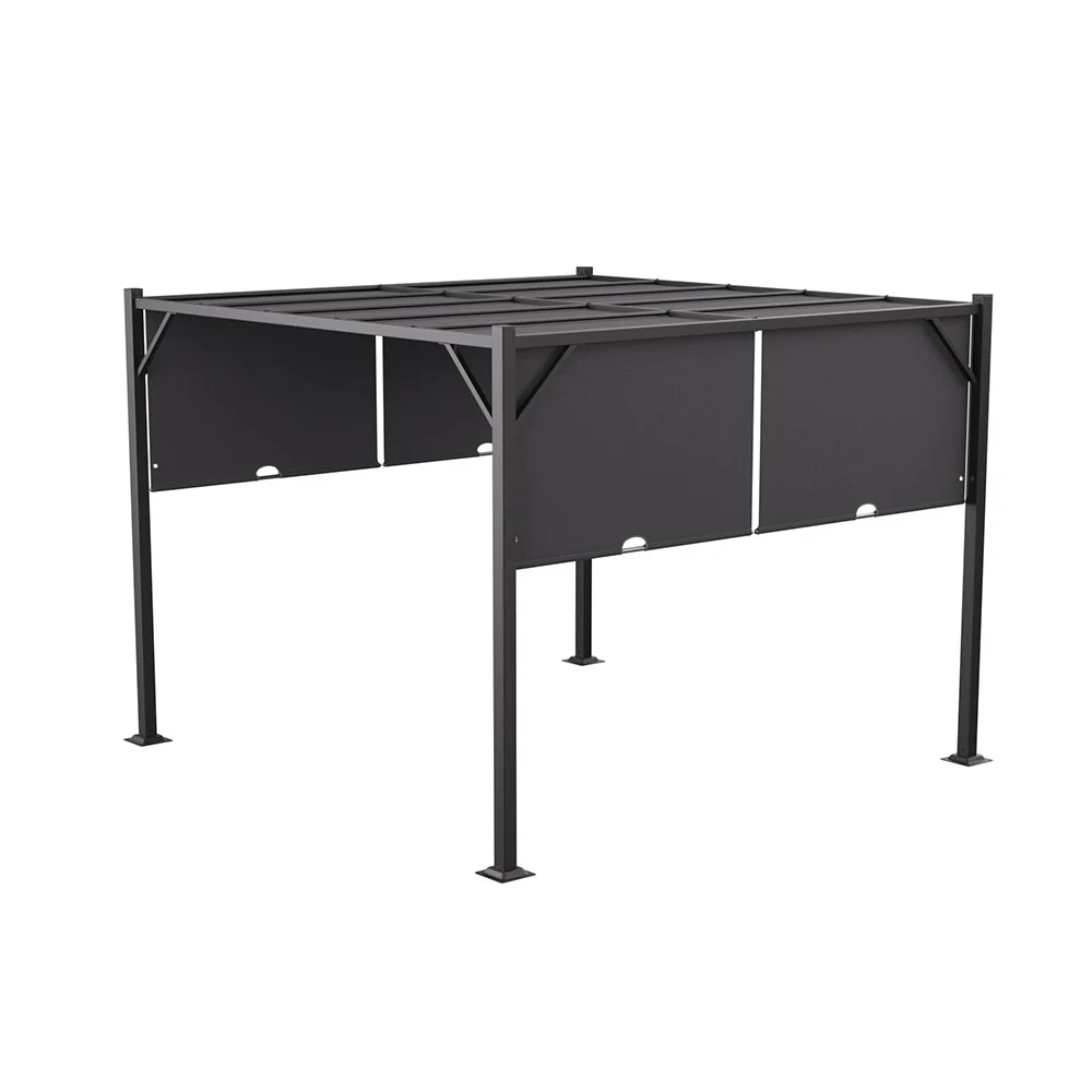 Outdoor Retractable Steel Pergola with Canopy - Image 3