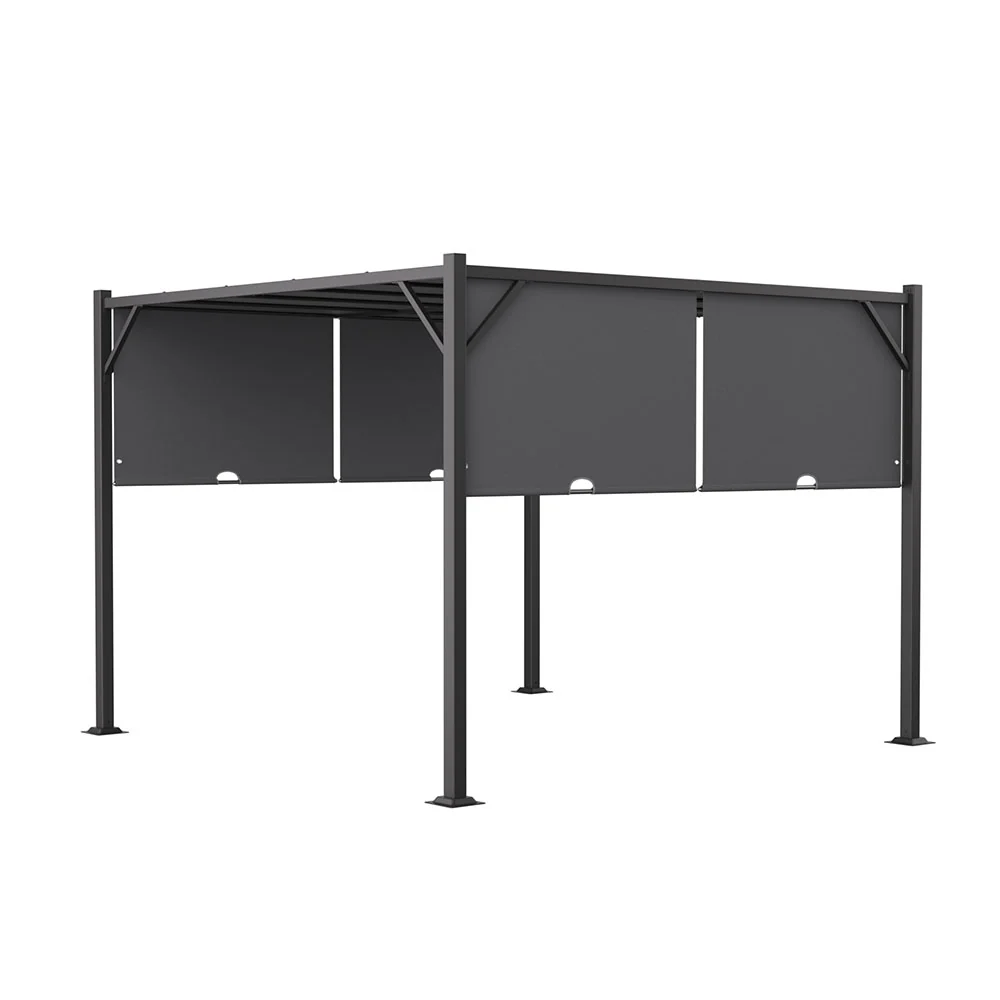 Outdoor Retractable Steel Pergola with Canopy - Image 4