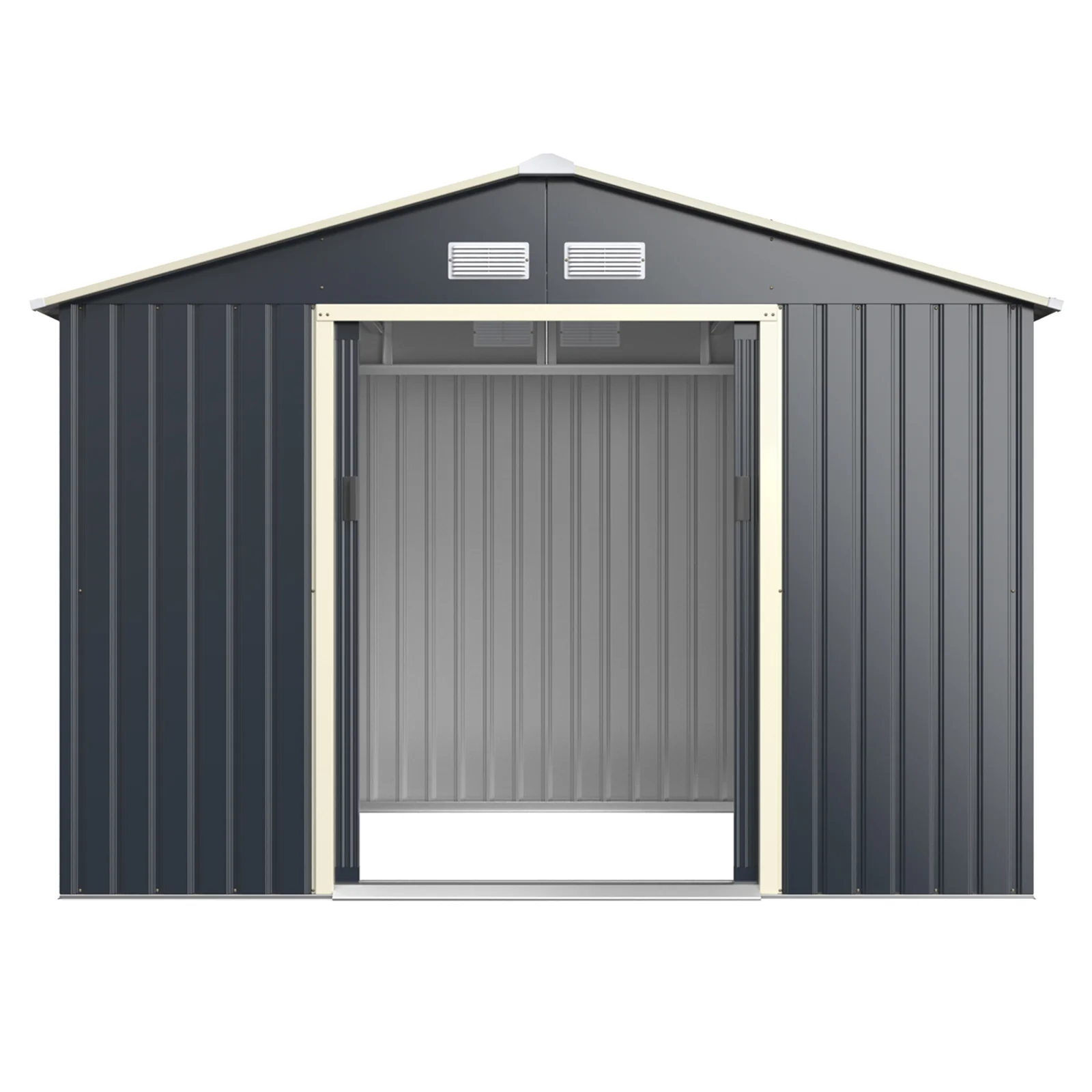 Outdoor Storage Shed With 4 Vents And Double Sliding Door - Image 7