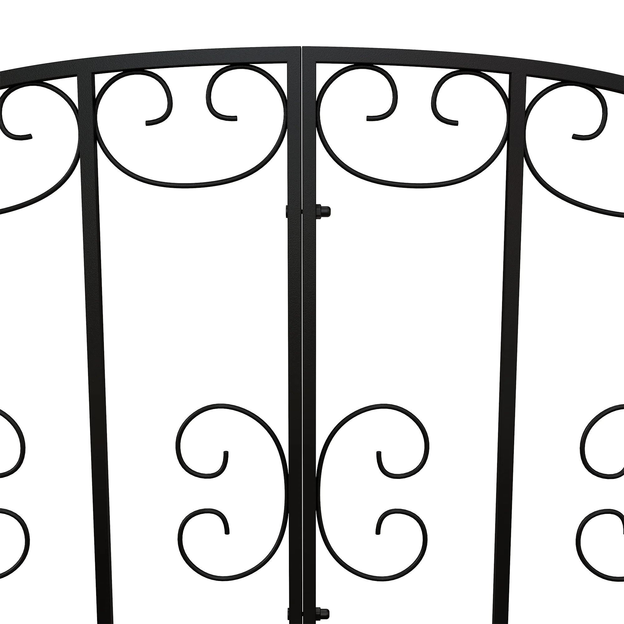 Outsunny 1.2M Classic Scrollwork Arch Bridge for Pond Creek Stream Border, Black - Image 7