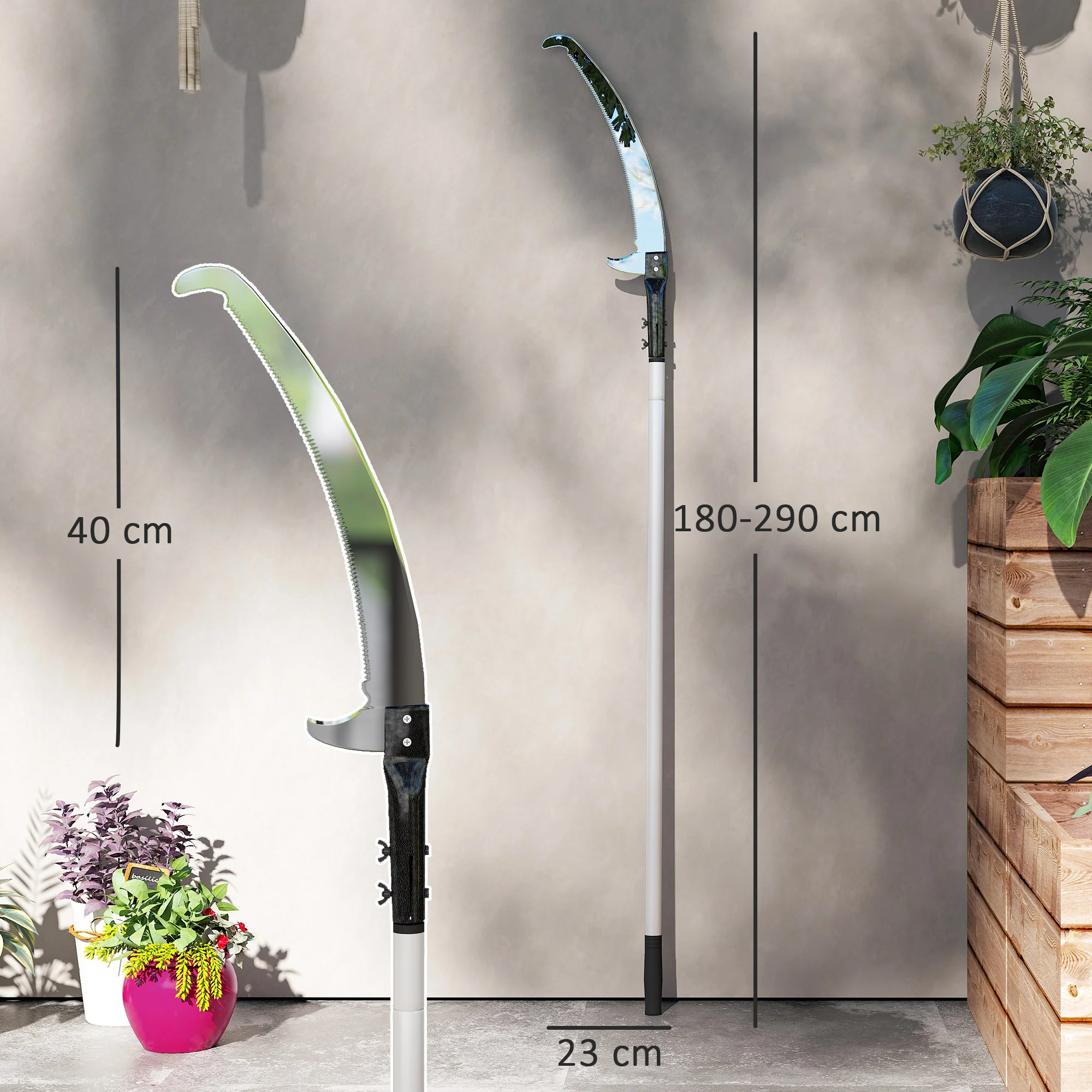 Outsunny 1.8-2.9 m Telescopic Tree Pruner, Tree Lopper Long Reach - Image 5