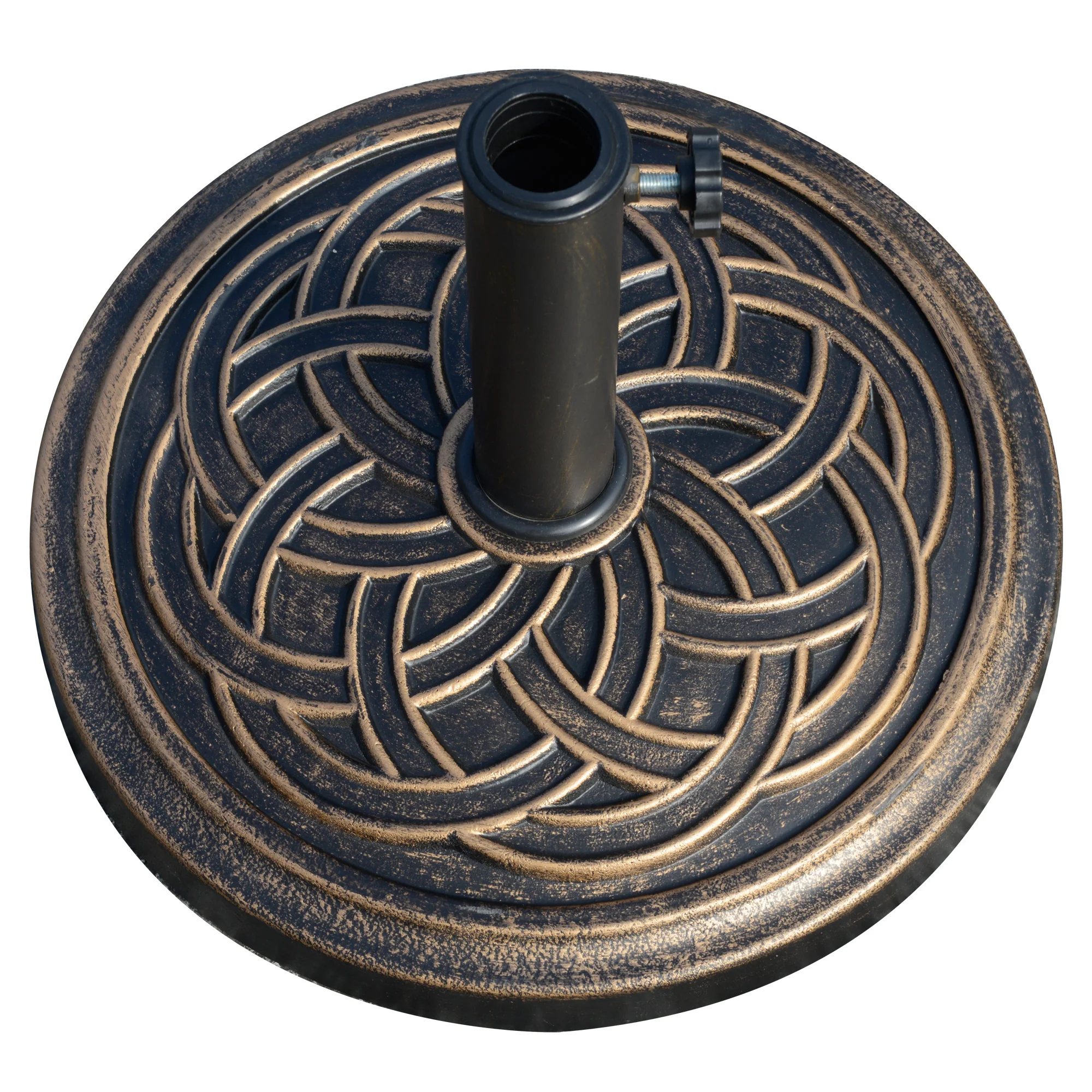 Outsunny 11.5kg Garden Parasol Base for 38mm or 48mm Umbrella Poles Bronze - Image 7