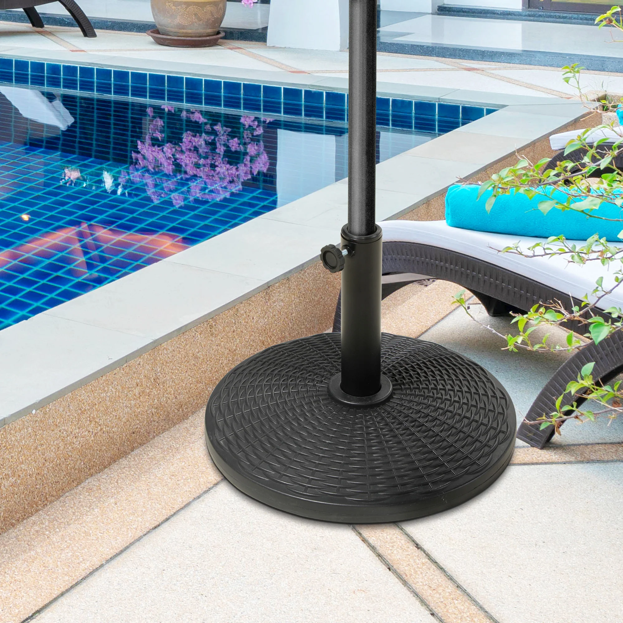 Outsunny 11.5kg Patio Weighted Umbrella Base Parasol Holder Outdoor Stand - Image 2