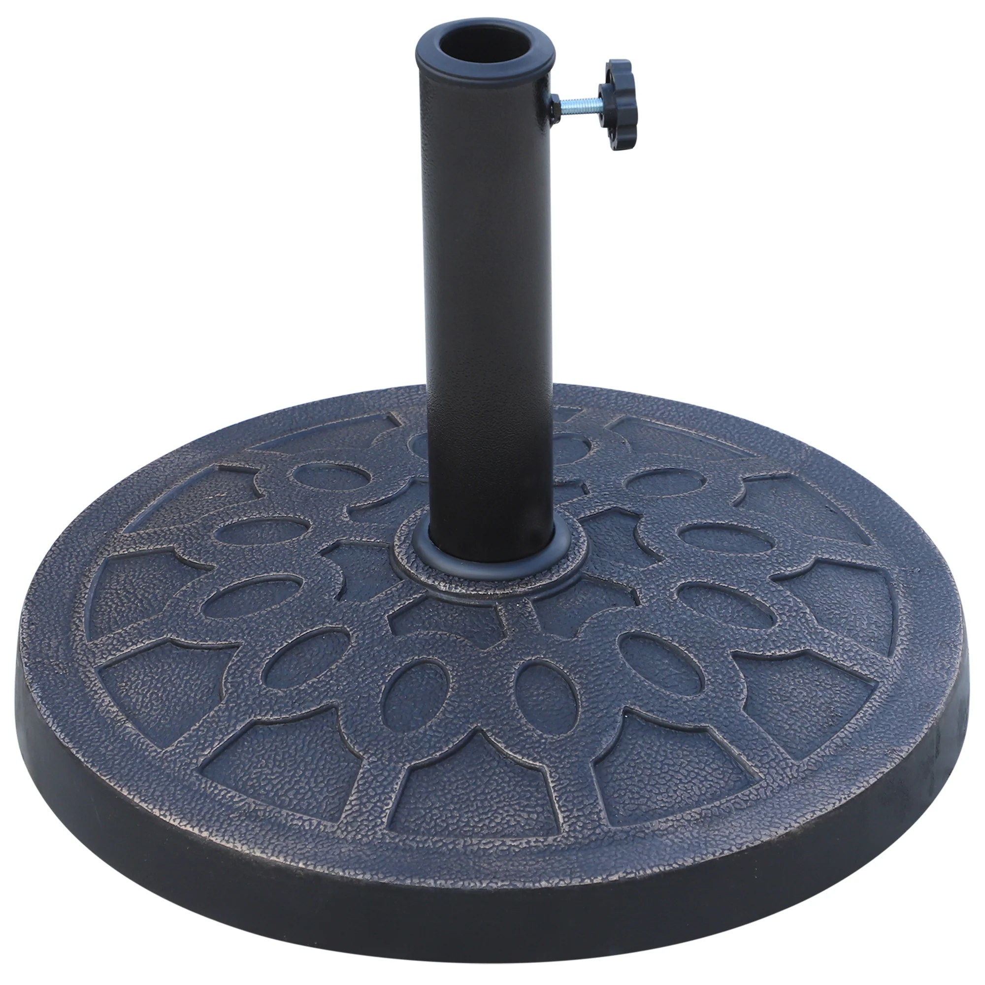 Outsunny 13kg Garden Parasol Base Round Resin Umbrella Stand Holder Bronze Tone