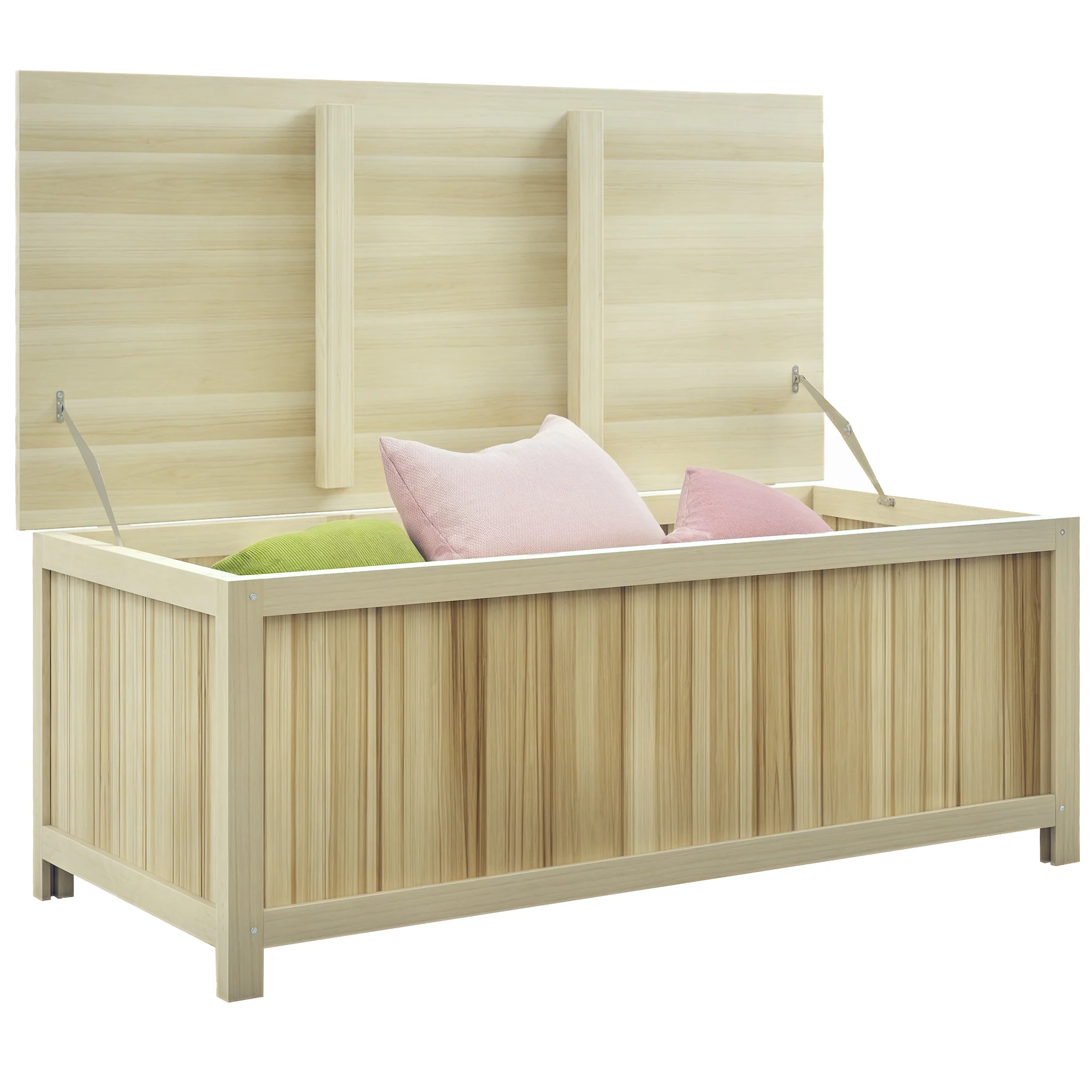 Outsunny 172 Litre Outdoor Storage Box, Wooden terrace Box, Natural