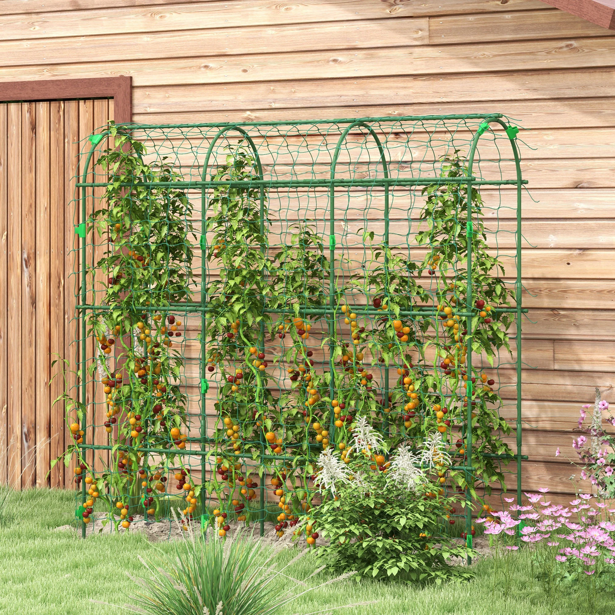 Outsunny 183 cm Tall Garden Trellis for Climbing Plants Outdoor - Image 2