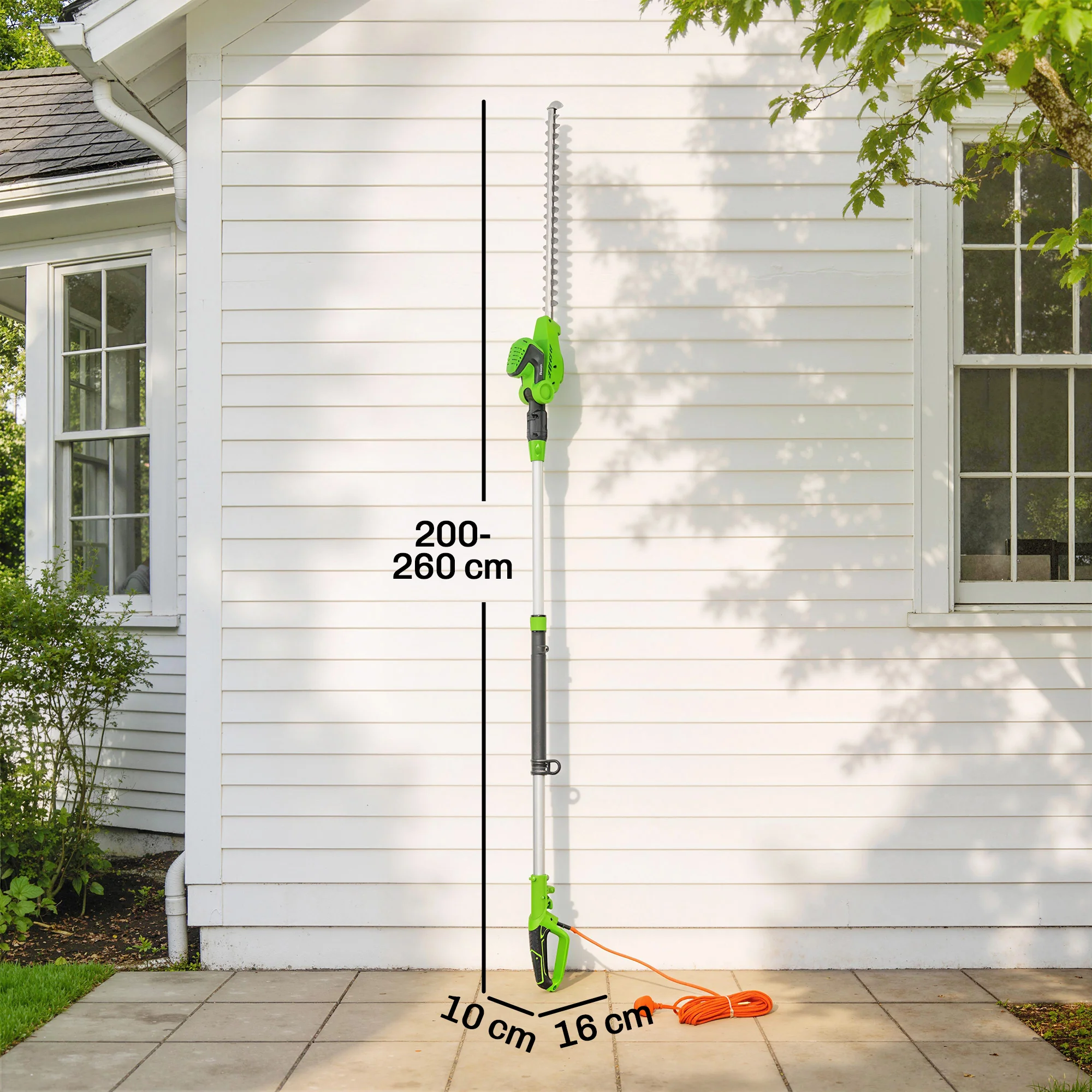 Outsunny 2.6m Corded Extendable Hedge Trimmer with 90 Adjustable Head - Image 5