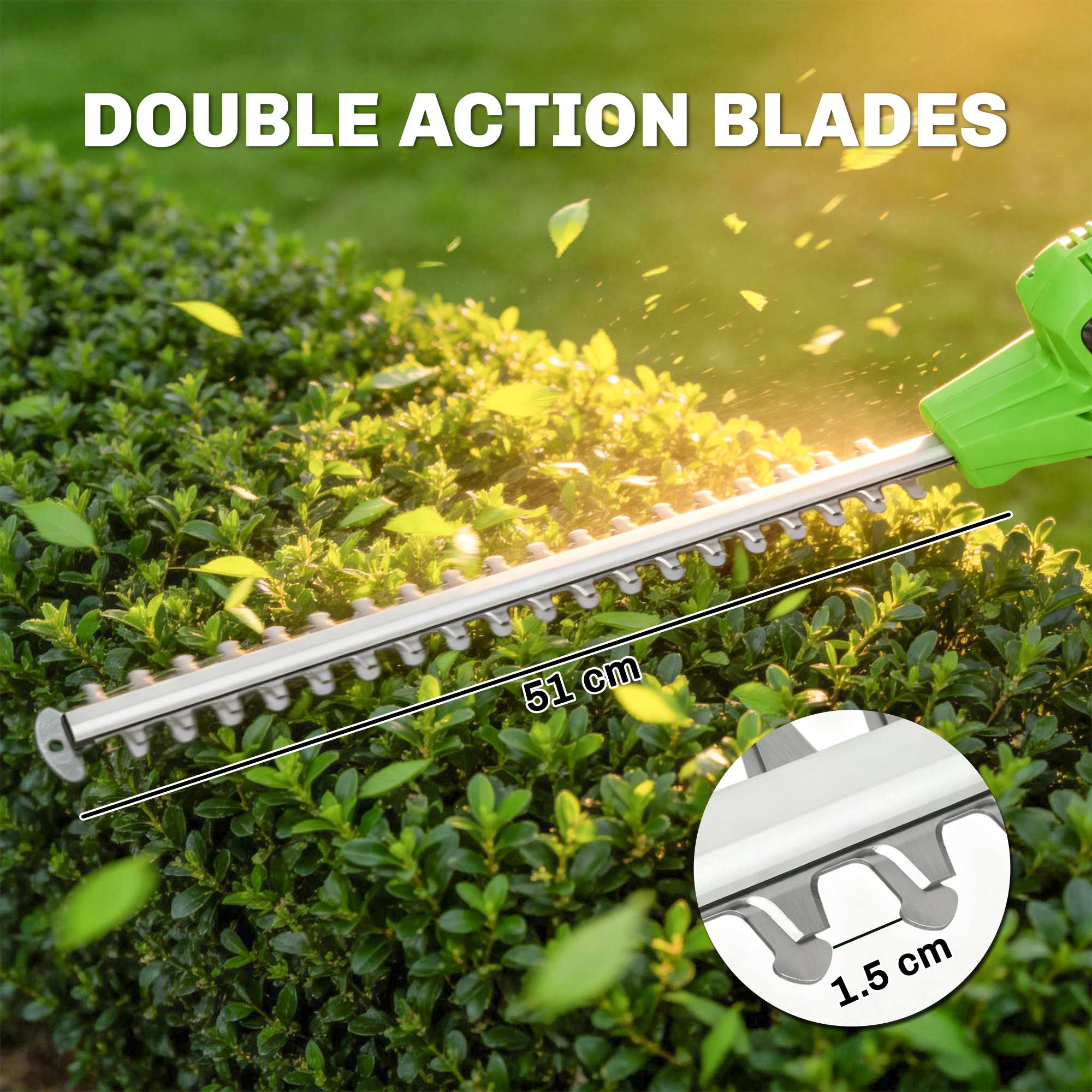Outsunny 2.6m Corded Extendable Hedge Trimmer with 90 Adjustable Head - Image 7