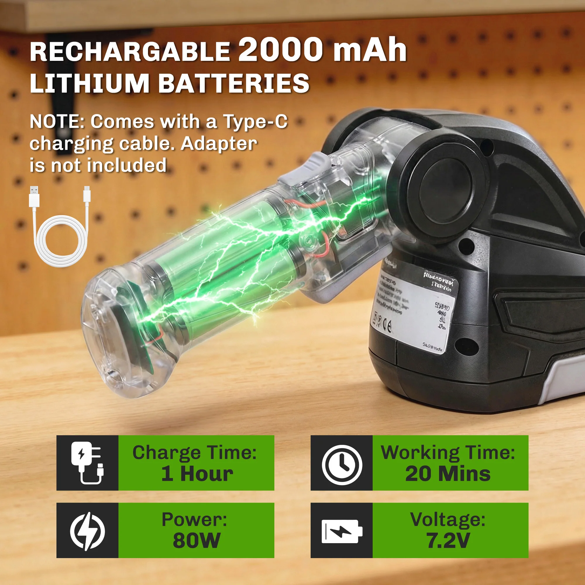 Outsunny 2-in-1 Cordless Hedge Trimmer & Grass Shear with 2000mAh Batteries - Image 4