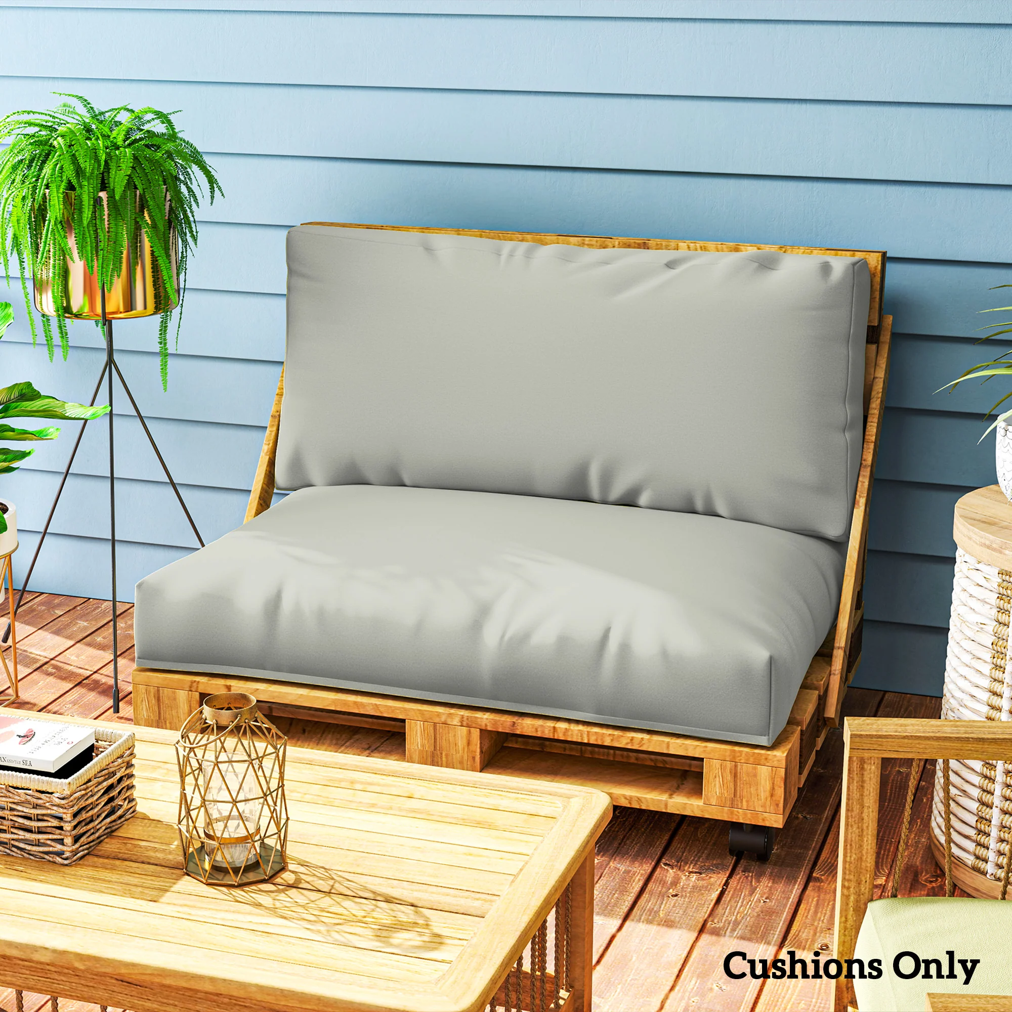 Outsunny 2 Seat Pallet Cushions 20cm Thick Outdoor Seat Pads - Image 20