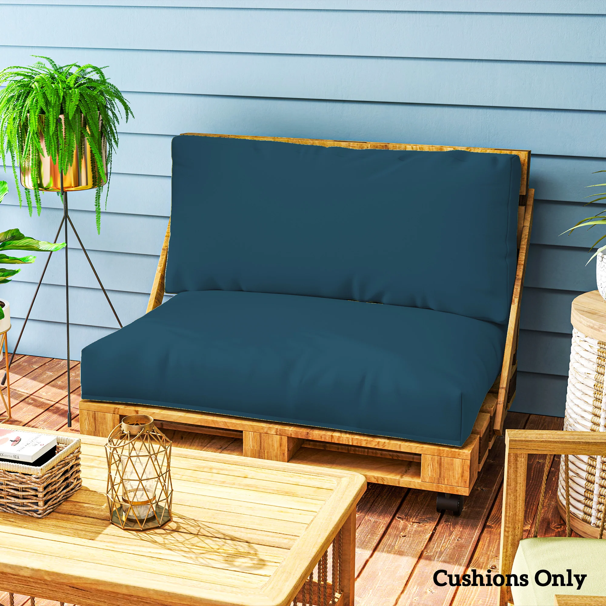 Outsunny 2 Seat Pallet Cushions 20cm Thick Outdoor Seat Pads - Image 29