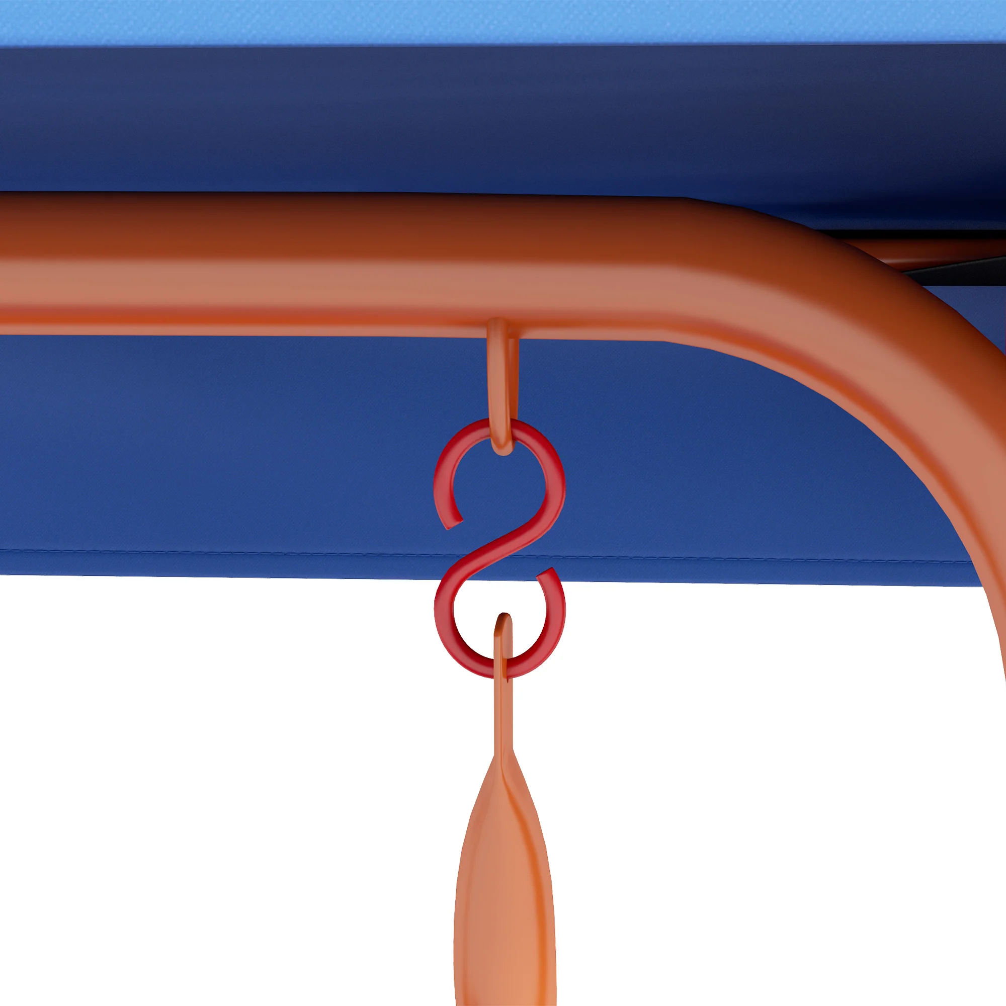 Outsunny 2 Seater Kids Swing Chair, Cowboy Themed with Adjustable Canopy - Image 8
