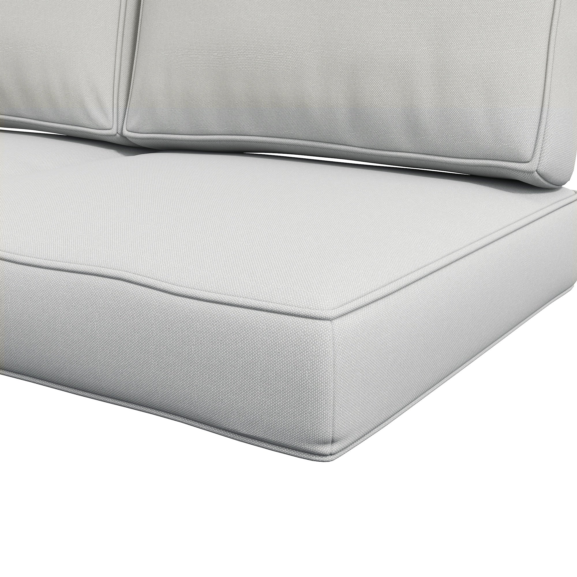 Outsunny 2 Seater Outdoor Seat Cushion with Back, for Garden, Light Grey - Image 8