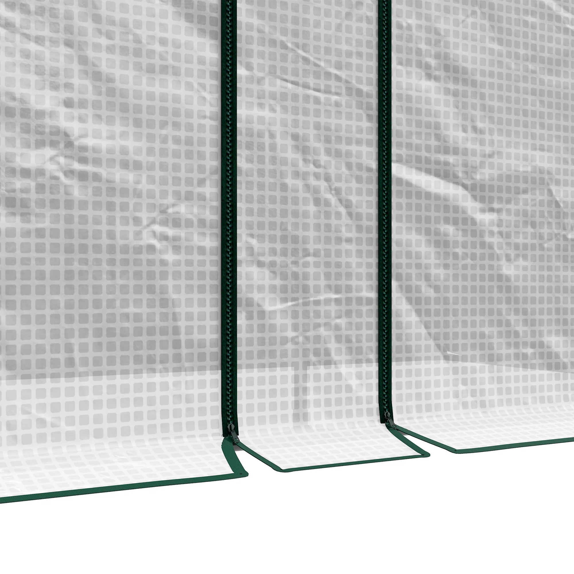 Outsunny 200 x 100 x 178cm Small Tomato Greenhouse with Roll-up Zipped Doors - Image 9