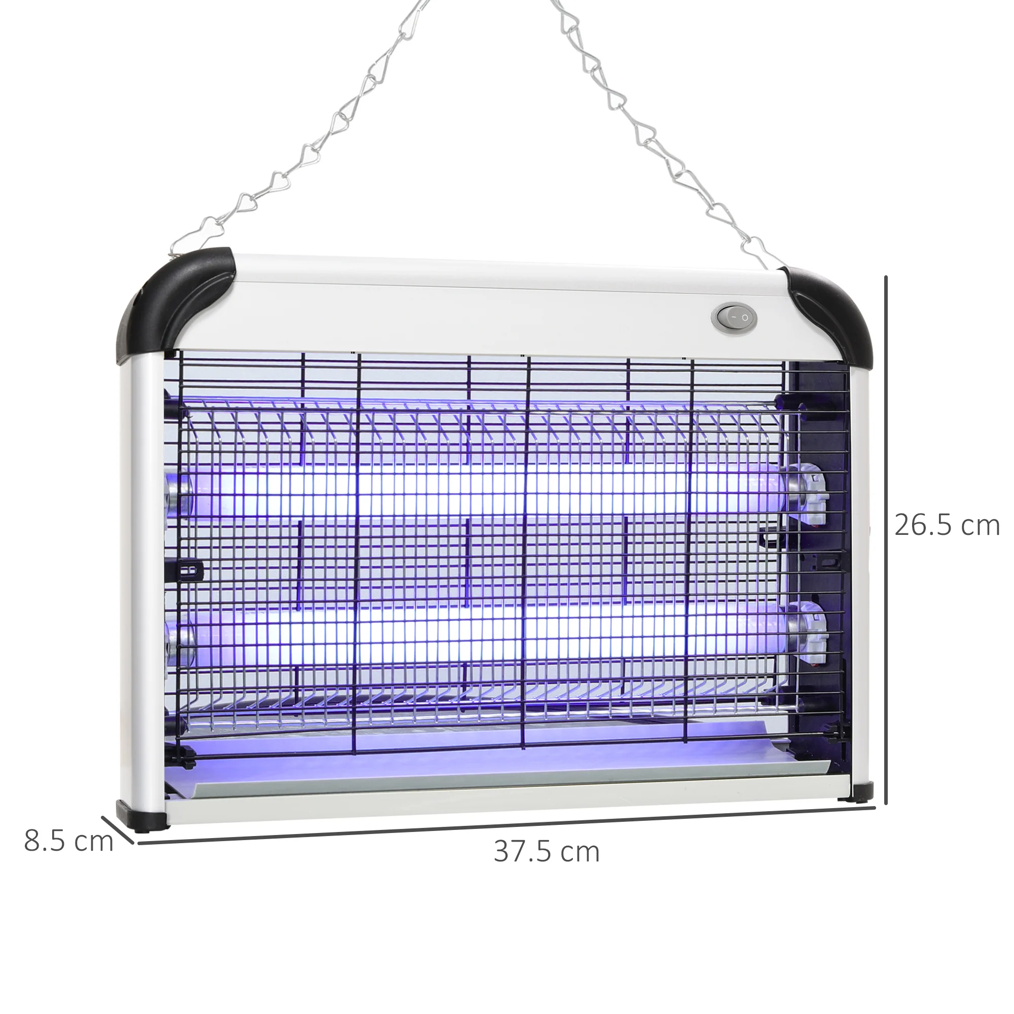 Outsunny 20W Mosquito Killer Electric Insect Fly Pest Control, Silver - Image 4