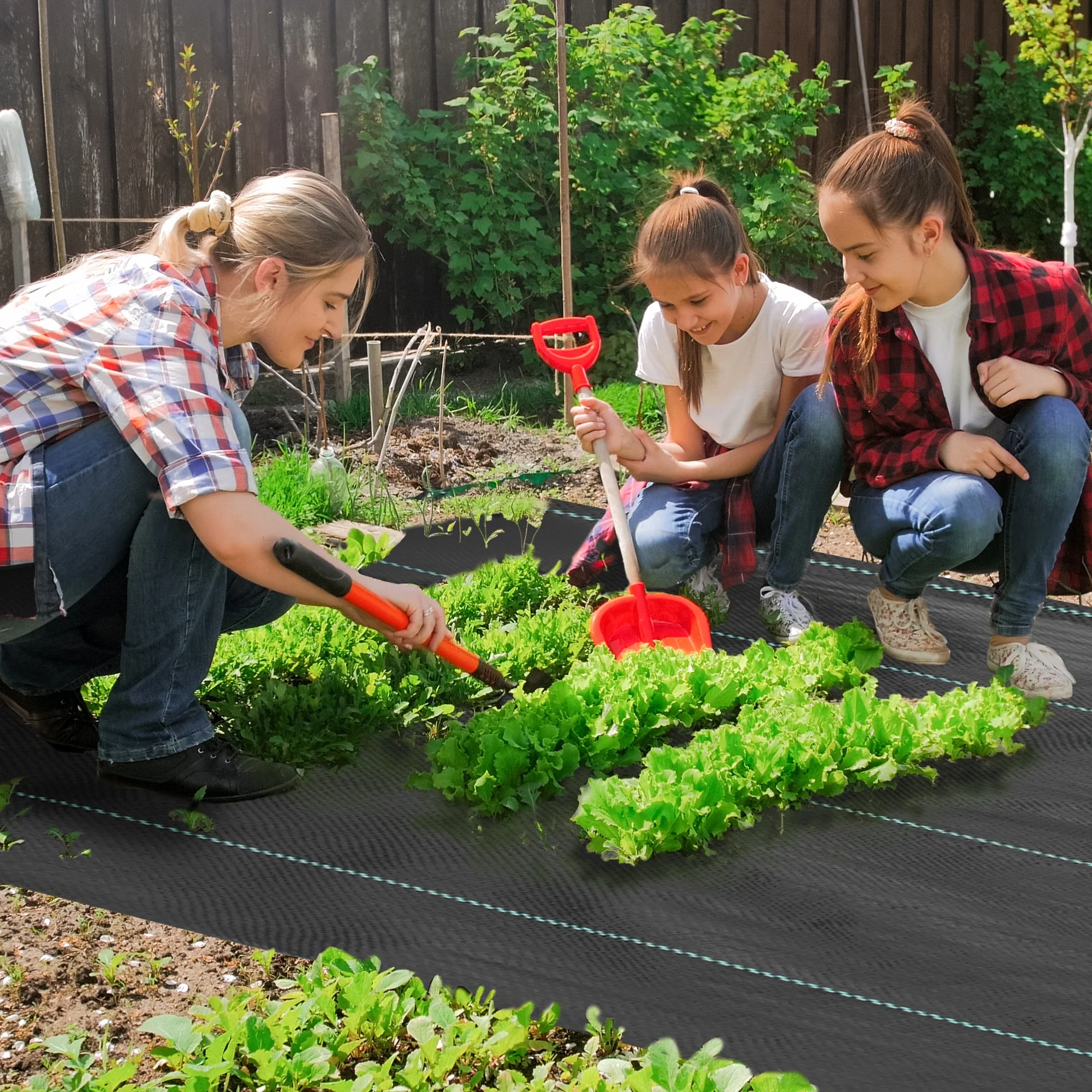 Outsunny 2m x 90m Weed Control Membrane, Heavy Duty Weed Barrier Fabric - Image 2