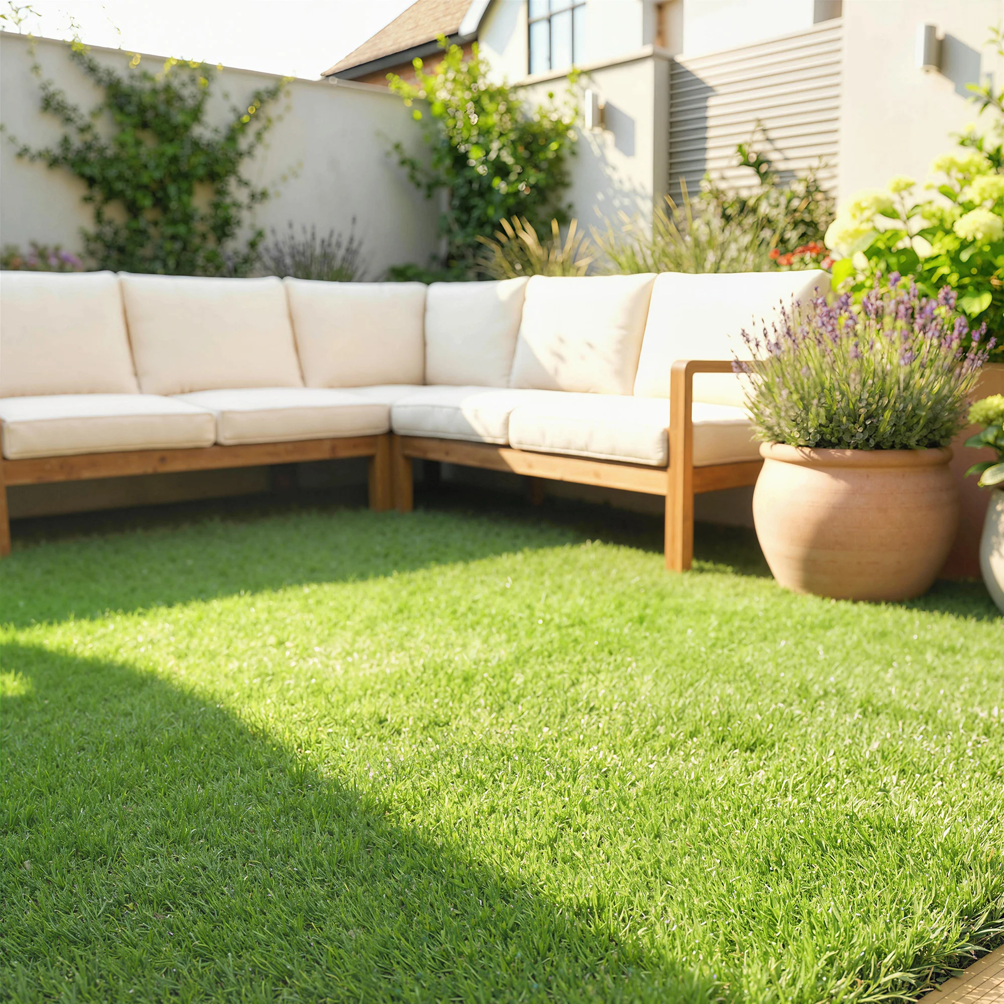Outsunny 2pcs Artificial Grass Turf With Self-draining 1m X 4m Green - Image 2