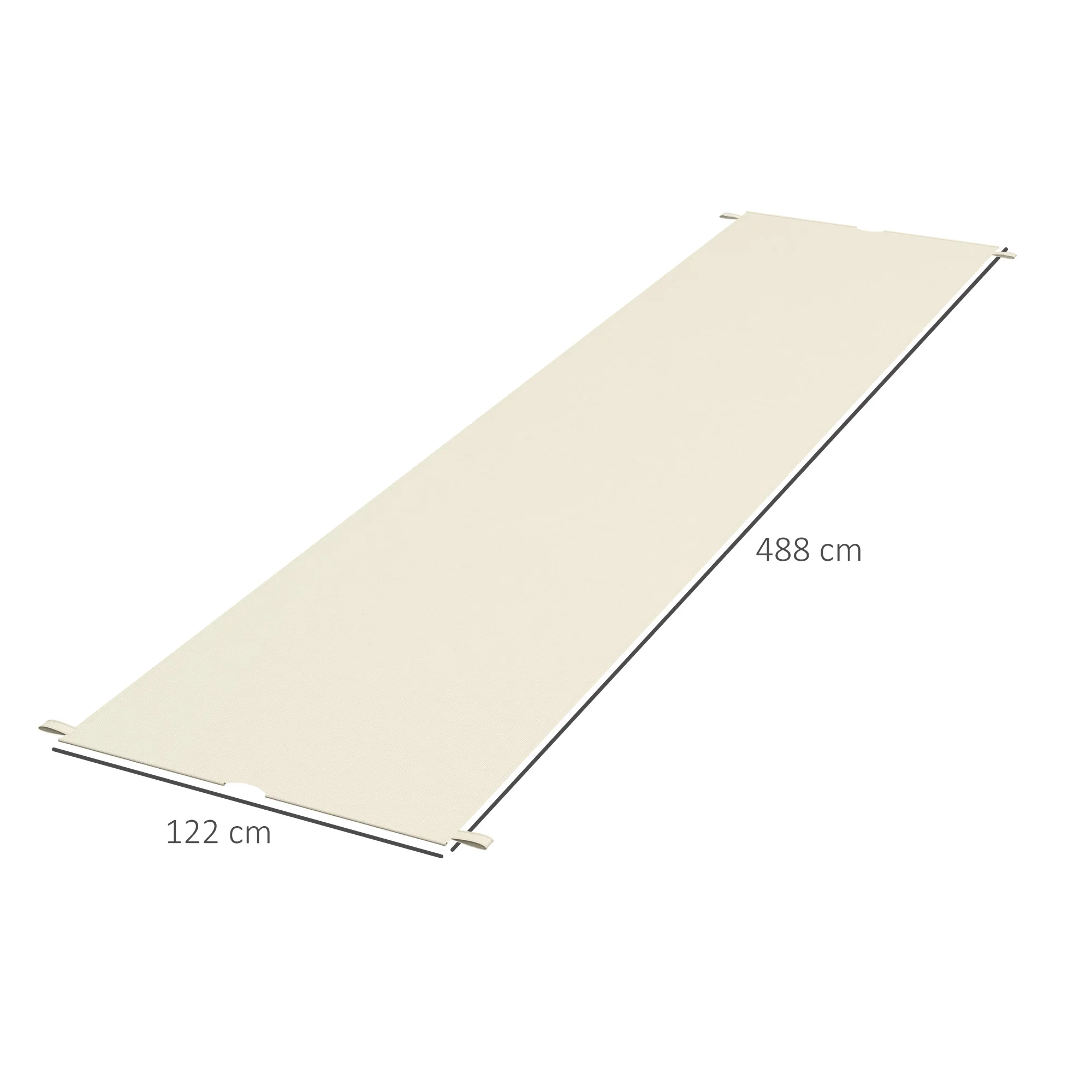Outsunny 2Pcs Pergola Replacement Canopy, 4.9 x 1.2m, UV Protection, White - Image 5