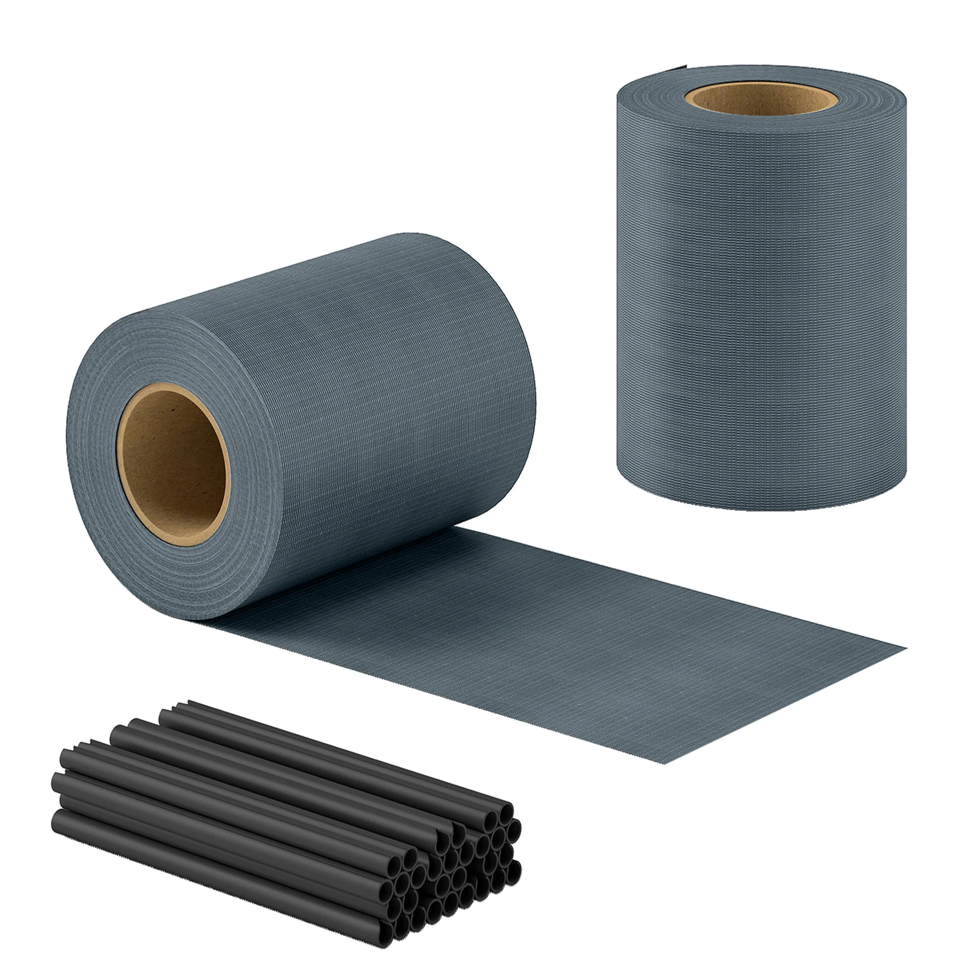 Outsunny 2Pcs Privacy Garden Screen Fence, Windbreak Fence With Clips, Grey