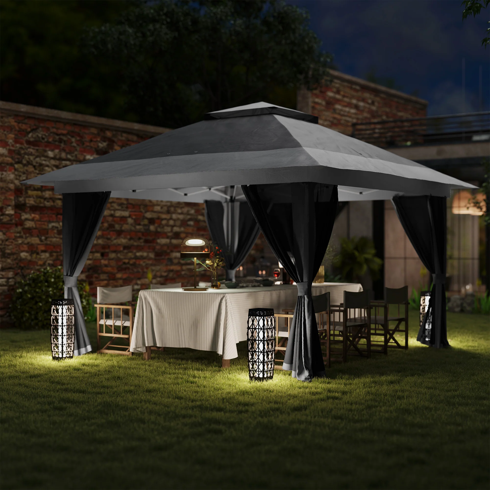 Outsunny 3.6 X 3.6m Pop Up Gazebo With Netting And Wheeled Bag - Image 26