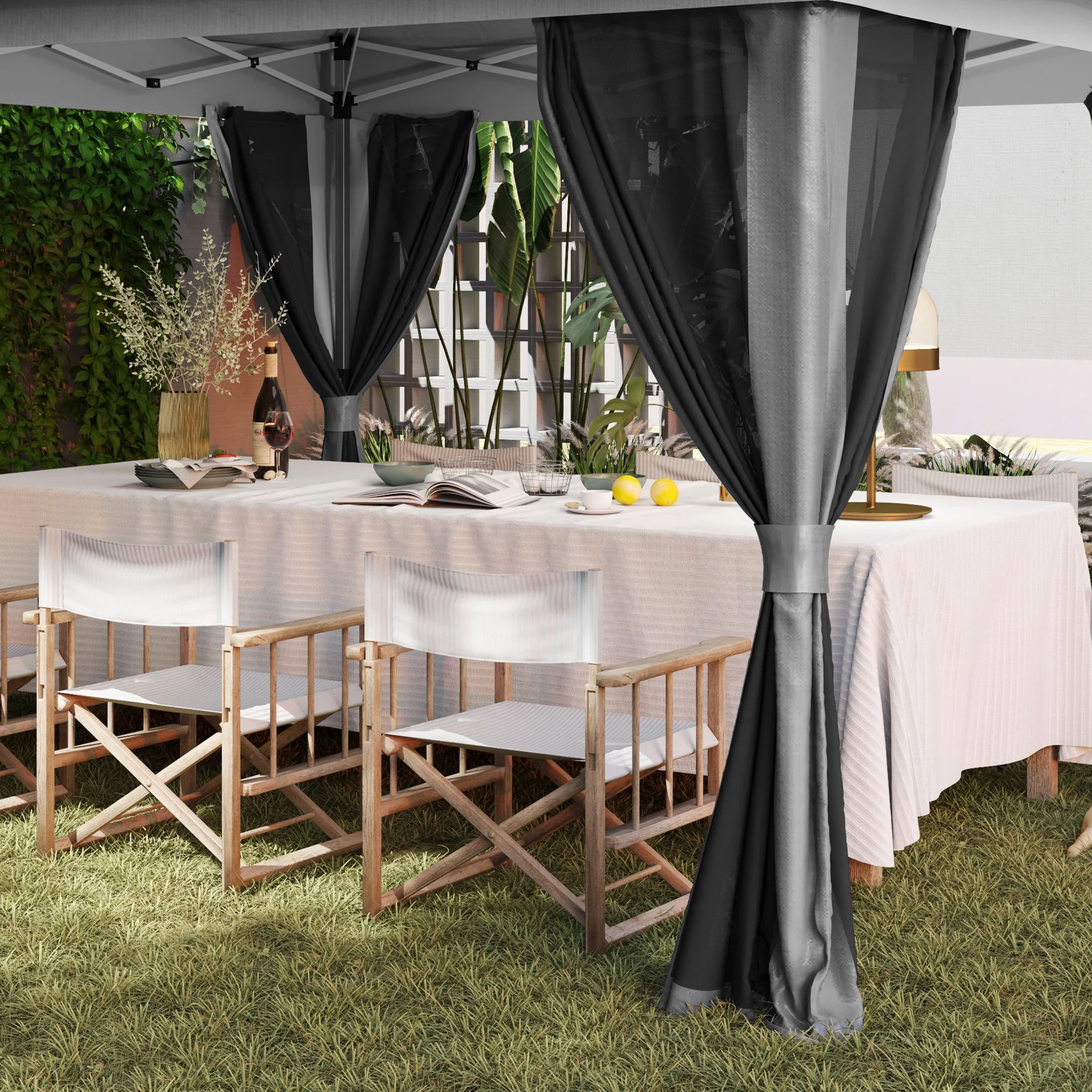 Outsunny 3.6 X 3.6m Pop Up Gazebo With Netting And Wheeled Bag - Image 27