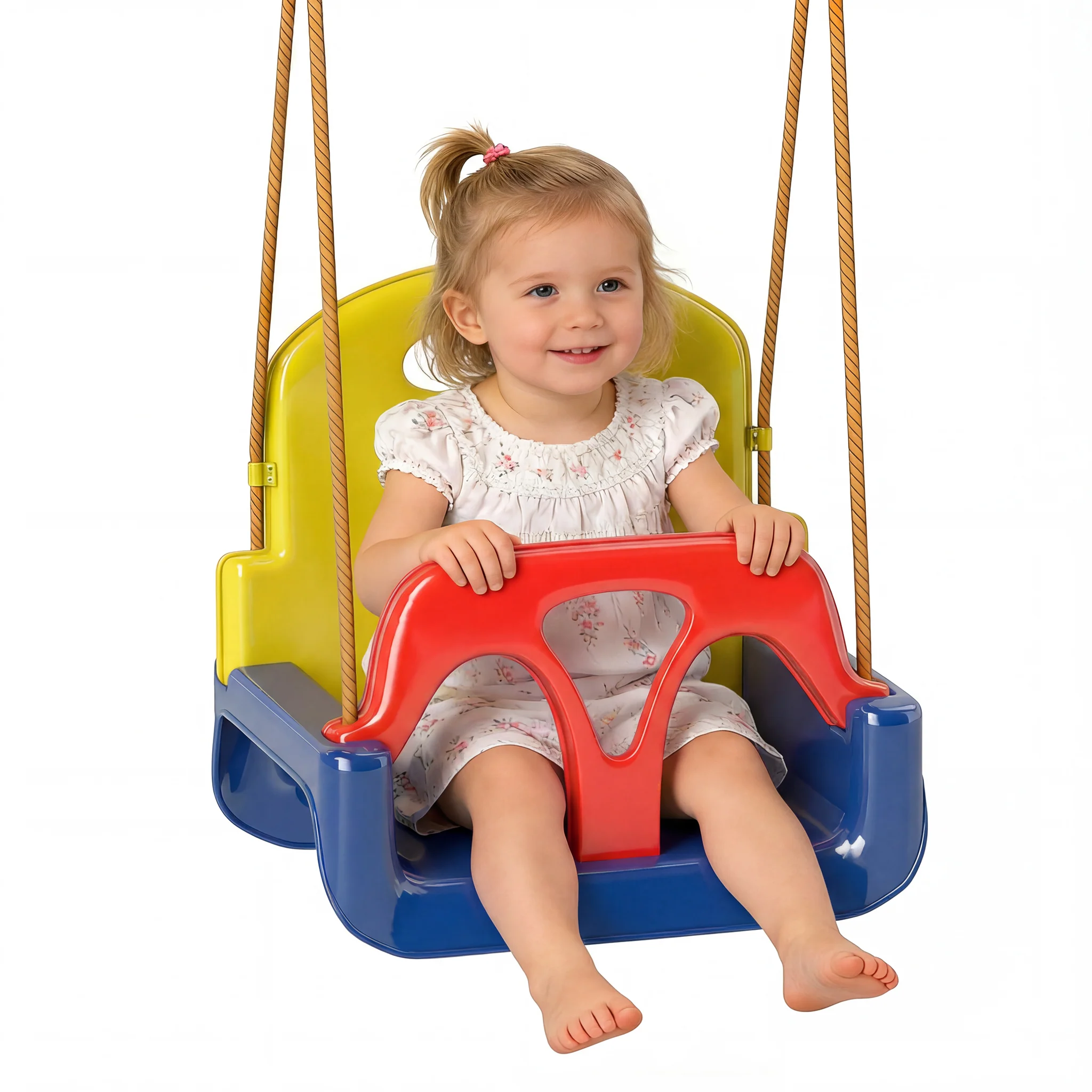 Outsunny 3 In 1 Kids Swing Seat, Adjustable Toddler Swing Chair, Dark Blue