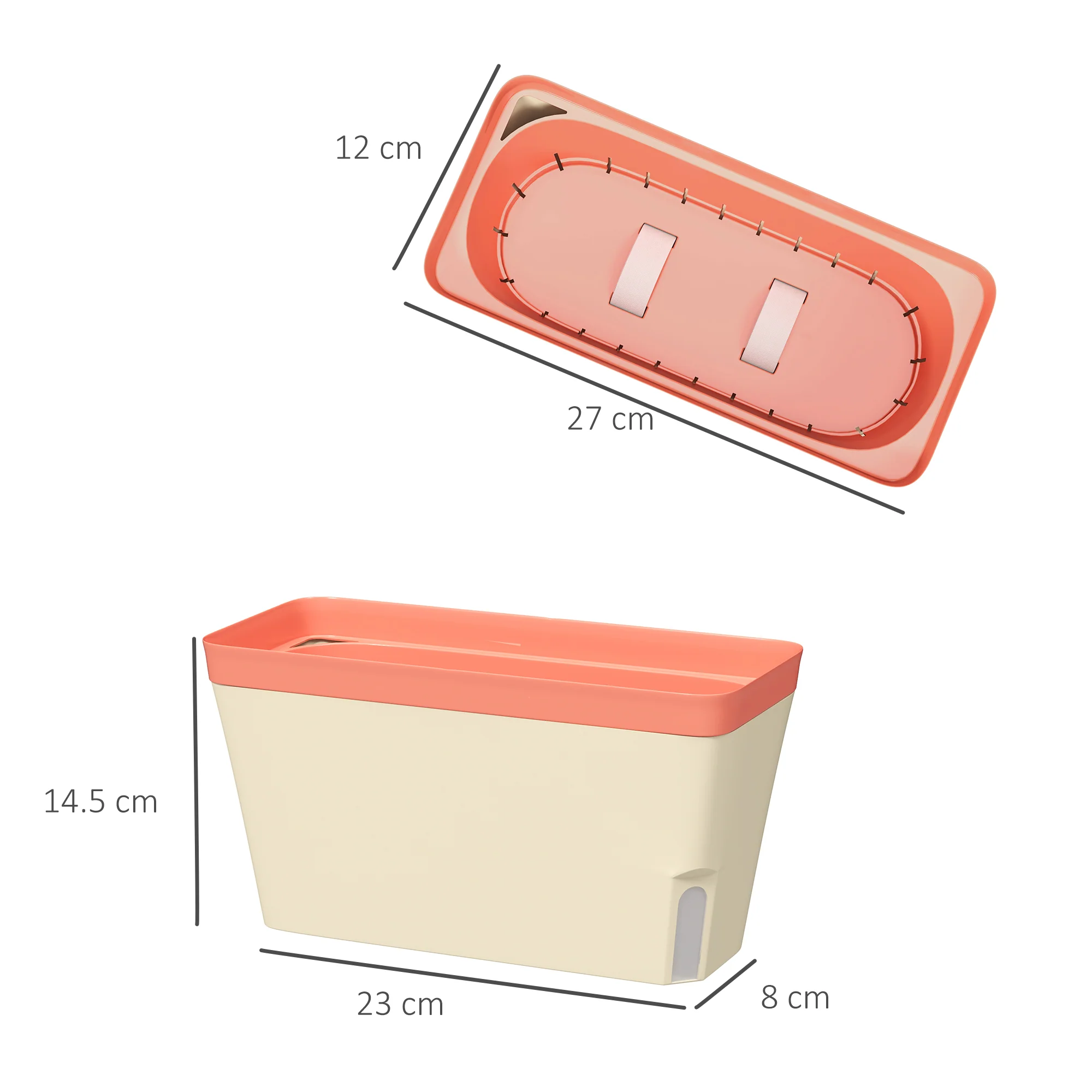 Outsunny 3 Pcs Self Watering Plant Pots w/ Visual Water Level Window - Image 5