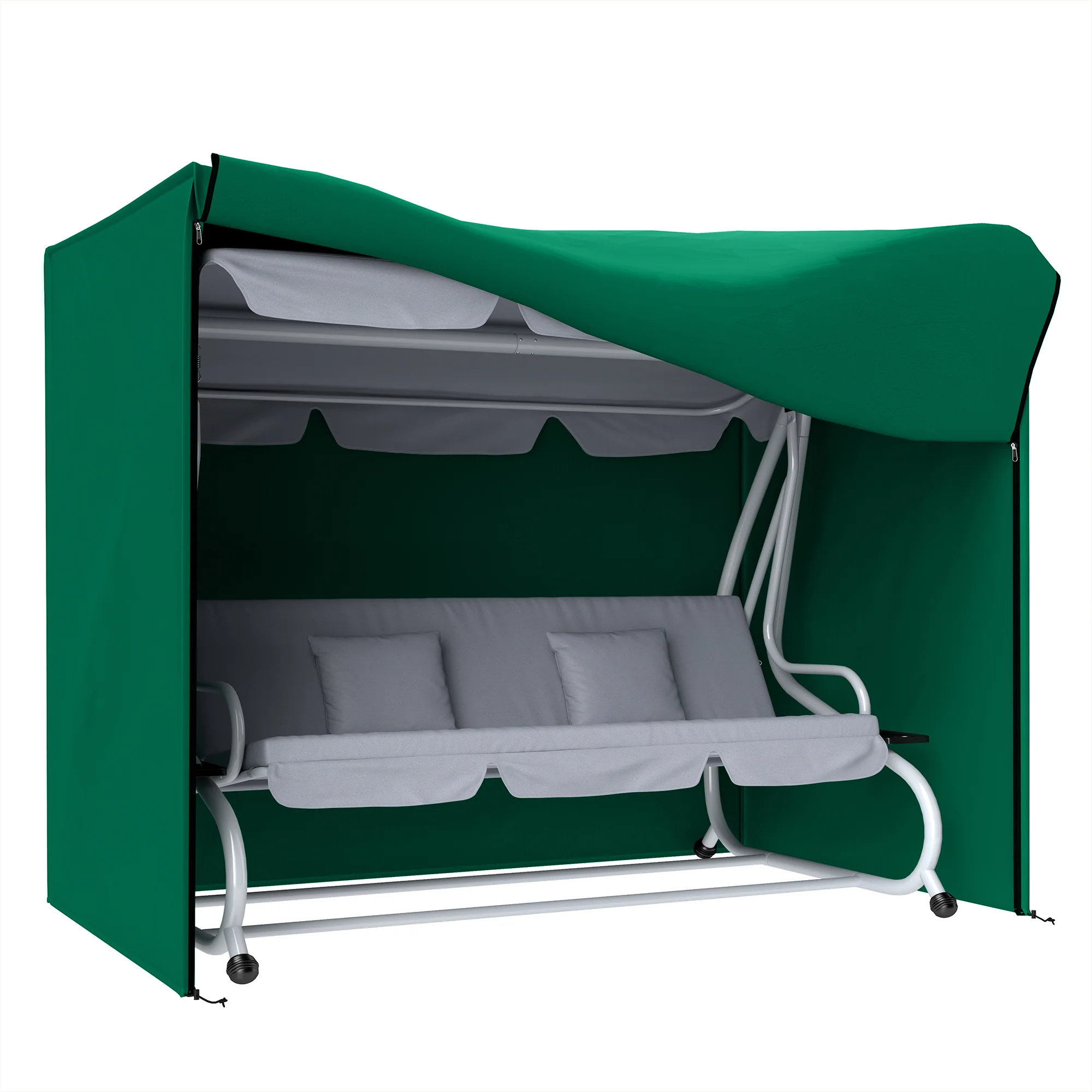 Outsunny 3 Seater Garden Swing Cover, Windproof And Anti-UV