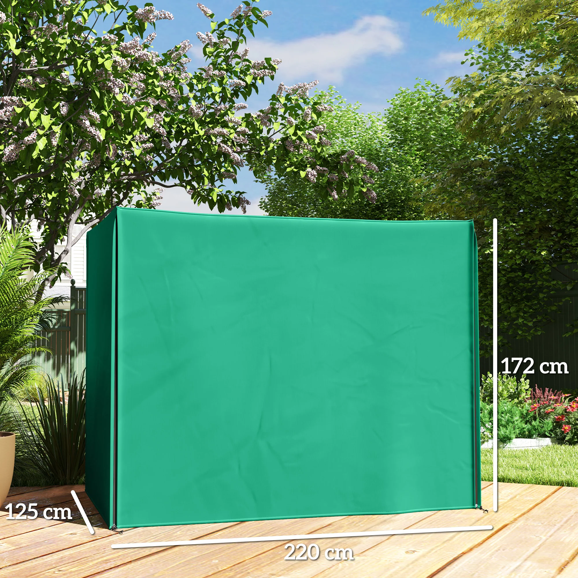 Outsunny 3 Seater Garden Swing Cover, Windproof And Anti-UV - Image 5