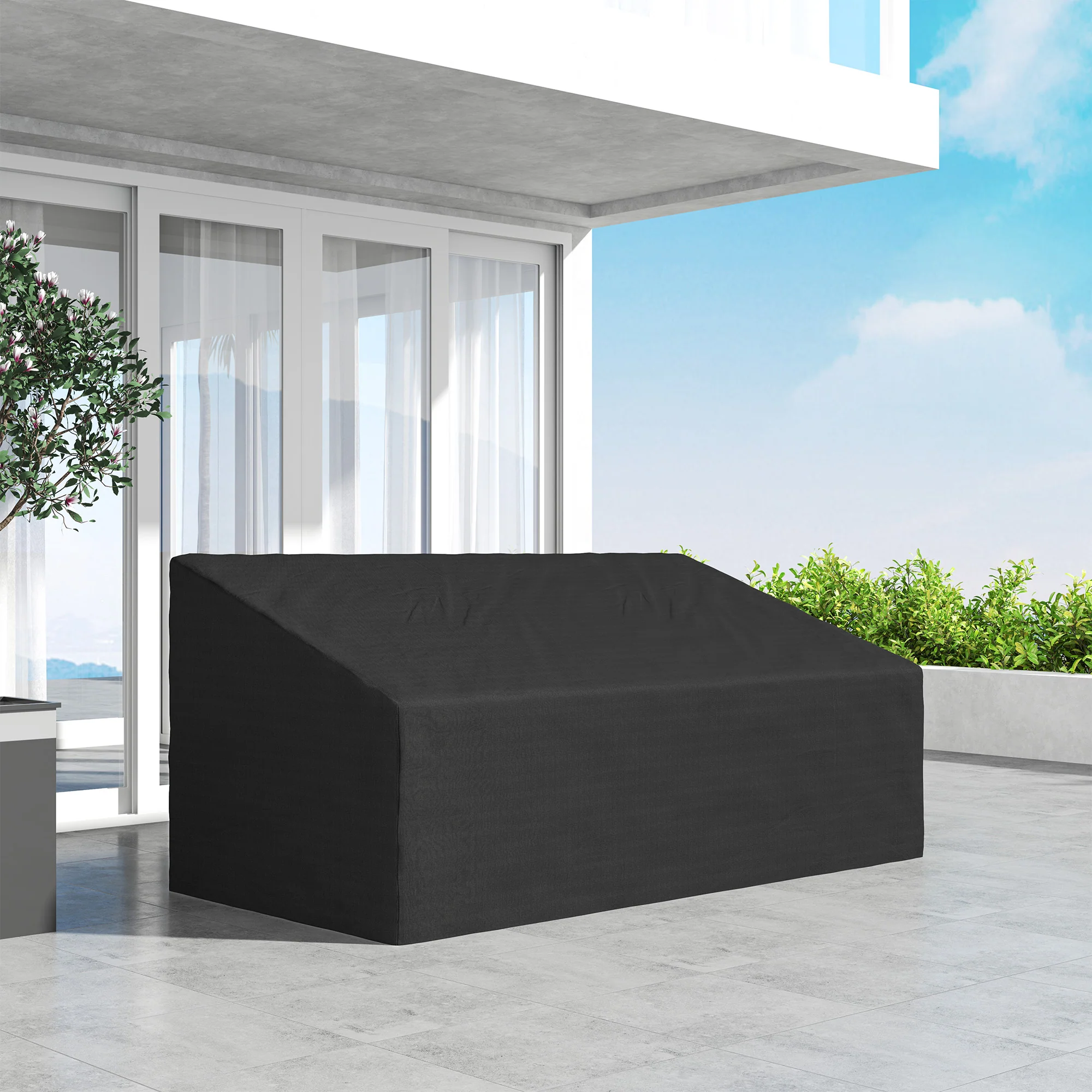 Outsunny 3 Seater Rain Cover Garden Sofa Chair Bench Protector 218x111x101cm - Image 8