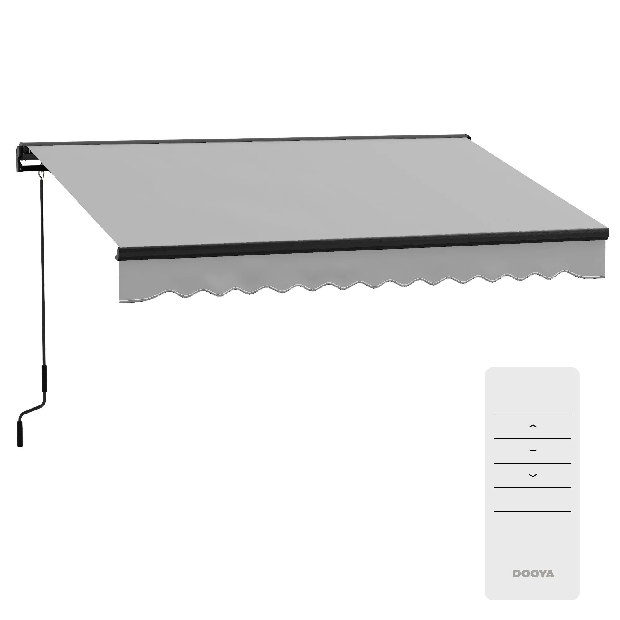 Outsunny 3 X 2m Electric Retractable Awning, Aluminium Frame - Grey