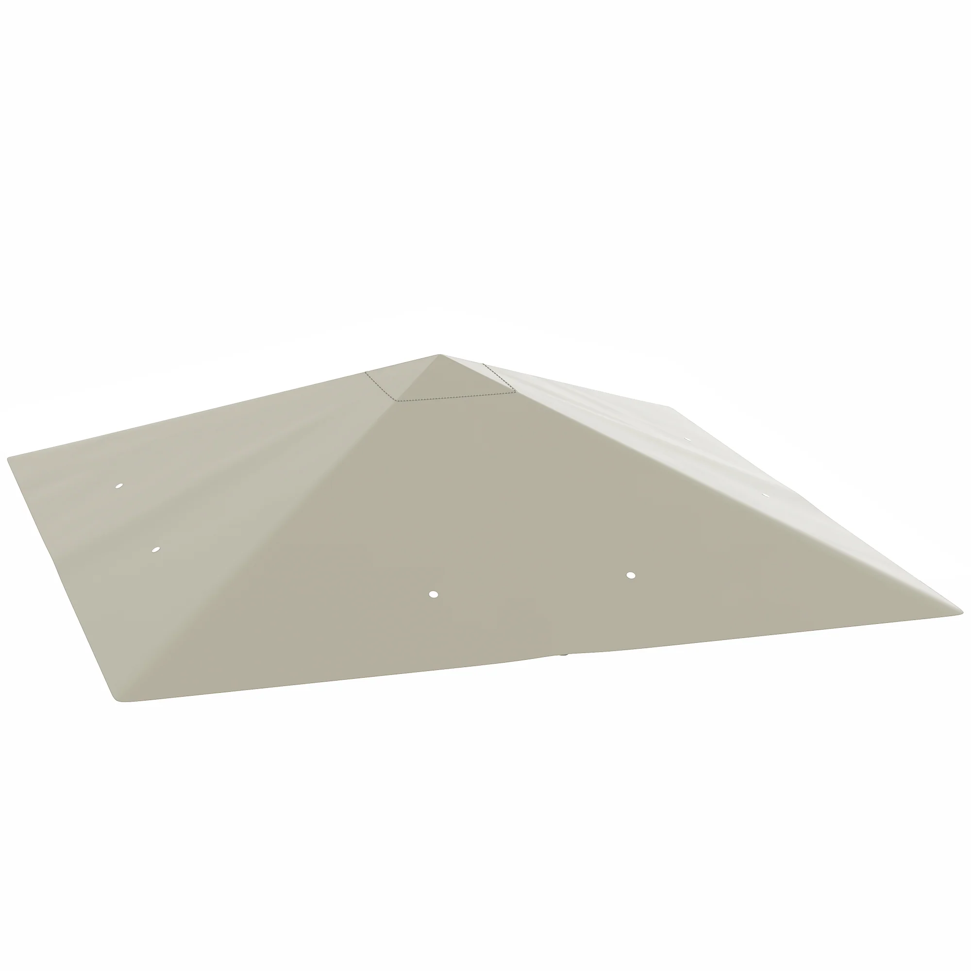 Outsunny 3 x 3(m) Gazebo Canopy Replacement Cover with Drain Holes, Grey