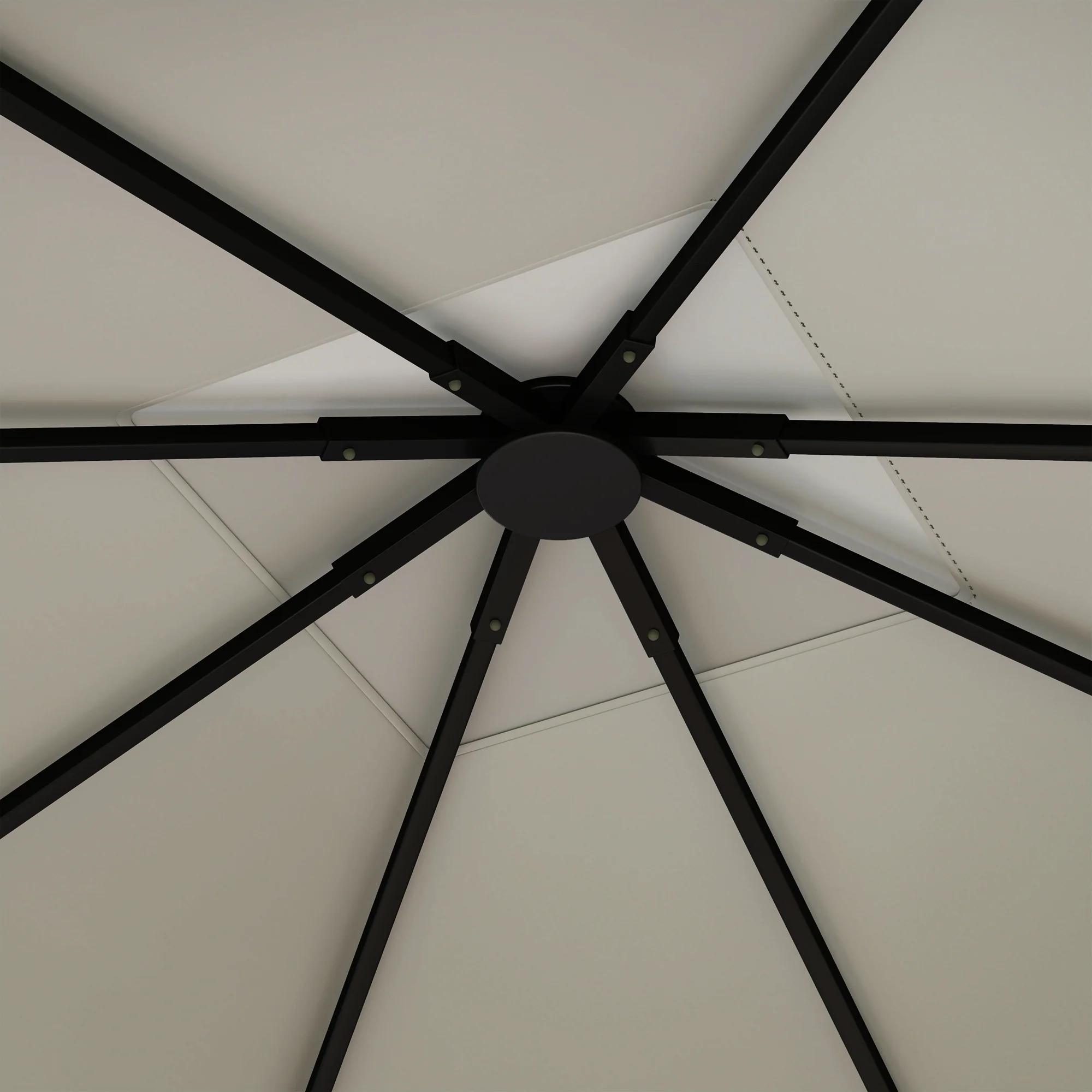 Outsunny 3 x 3(m) Gazebo Canopy Replacement Cover with Drain Holes, Grey - Image 9
