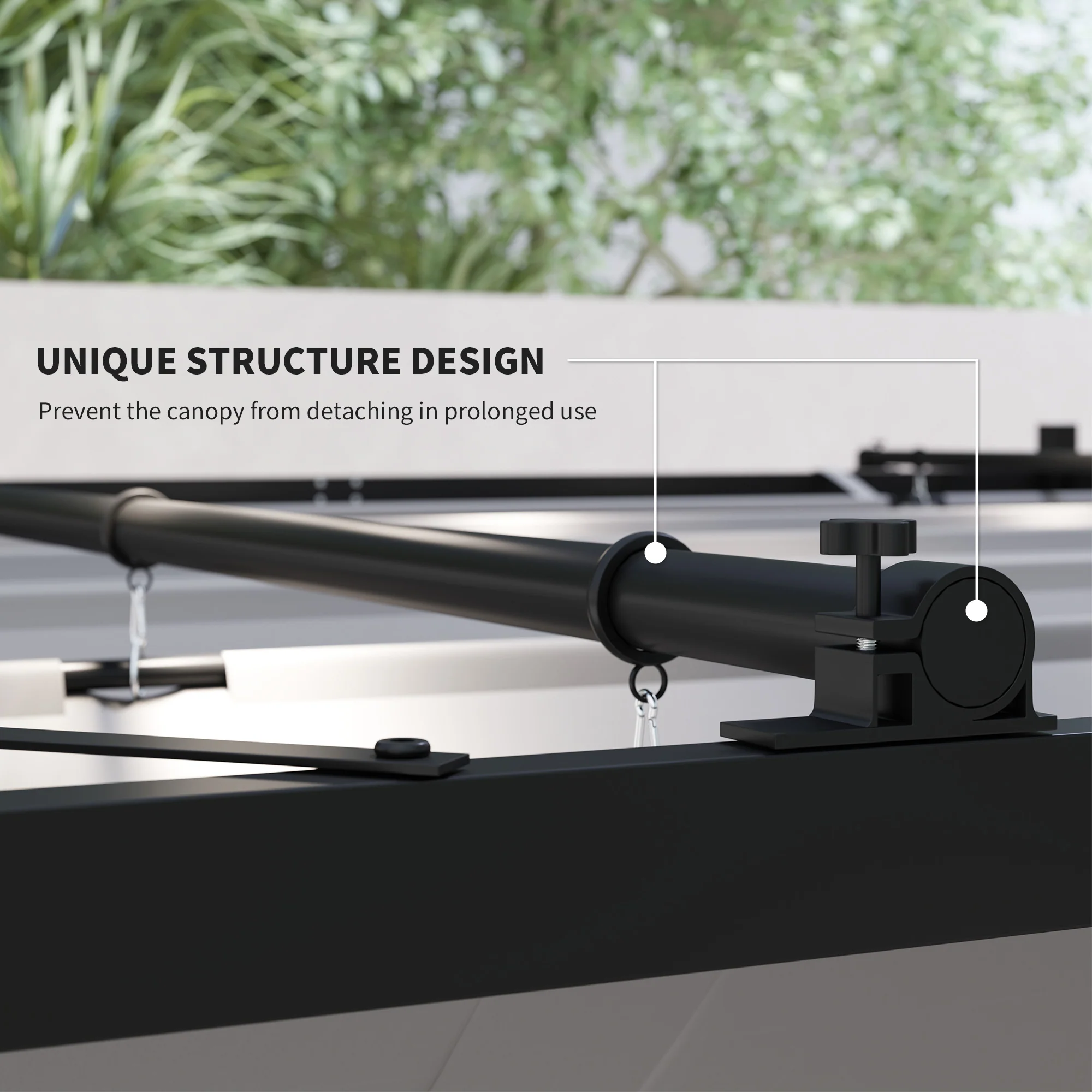 Outsunny 3 X 3(m) Pergola With Retractable Roof, 80mm Metal Column - Image 15