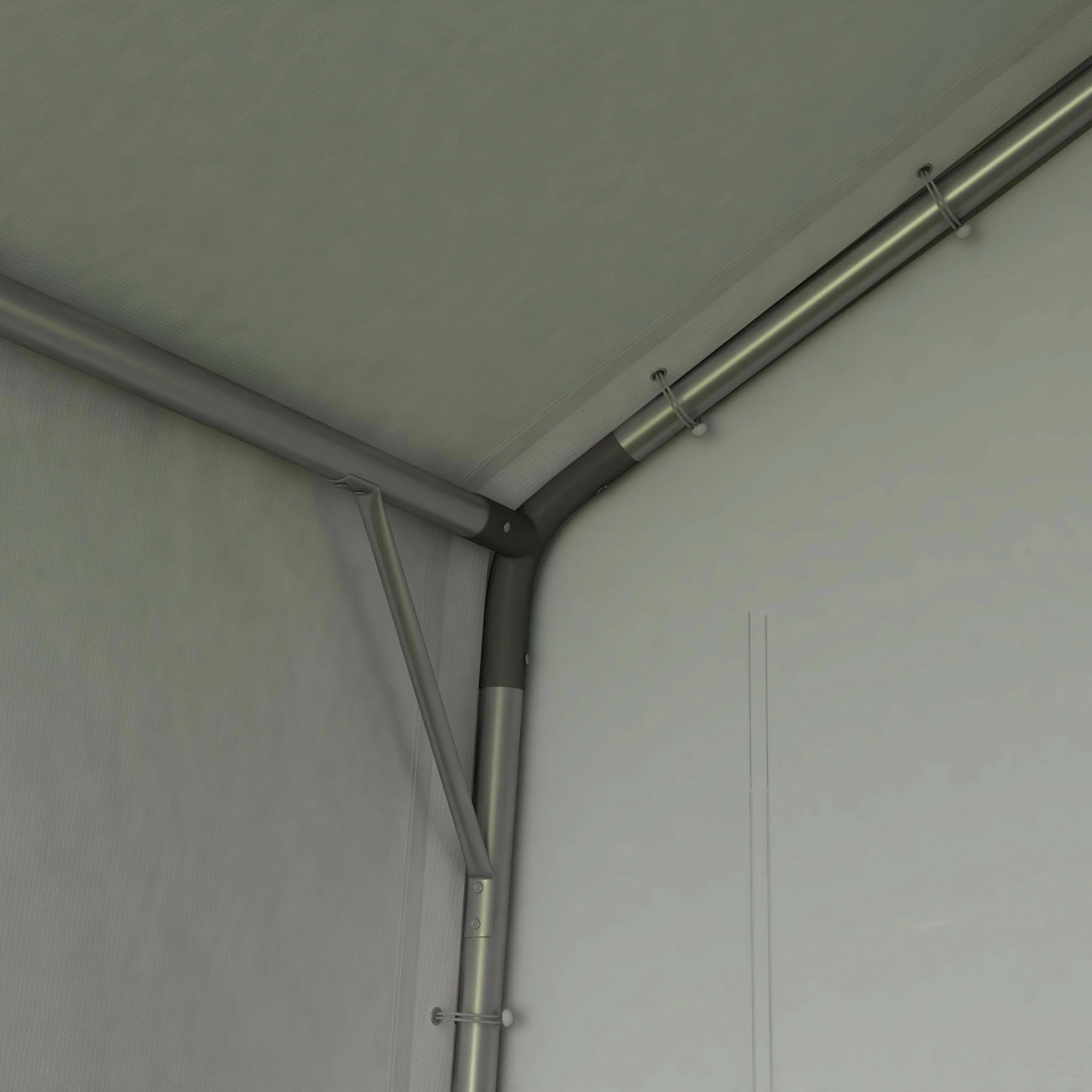 Outsunny 3 x 3(m) Portable Shed, Waterproof and Heavy Duty Dark Grey - Image 8