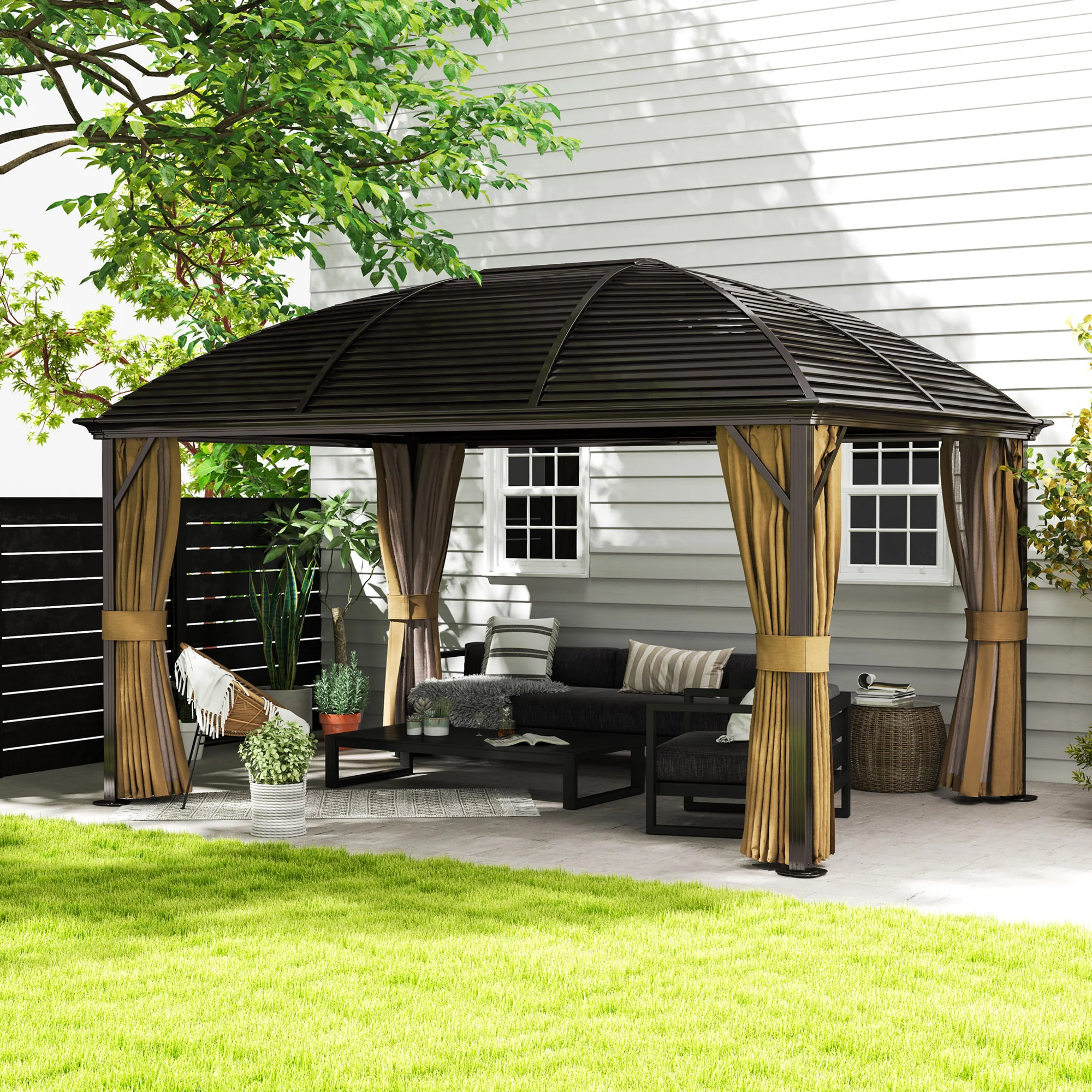 Outsunny 3 X 4m Hardtop Gazebo Aluminium Garden Pavilion - Image 9