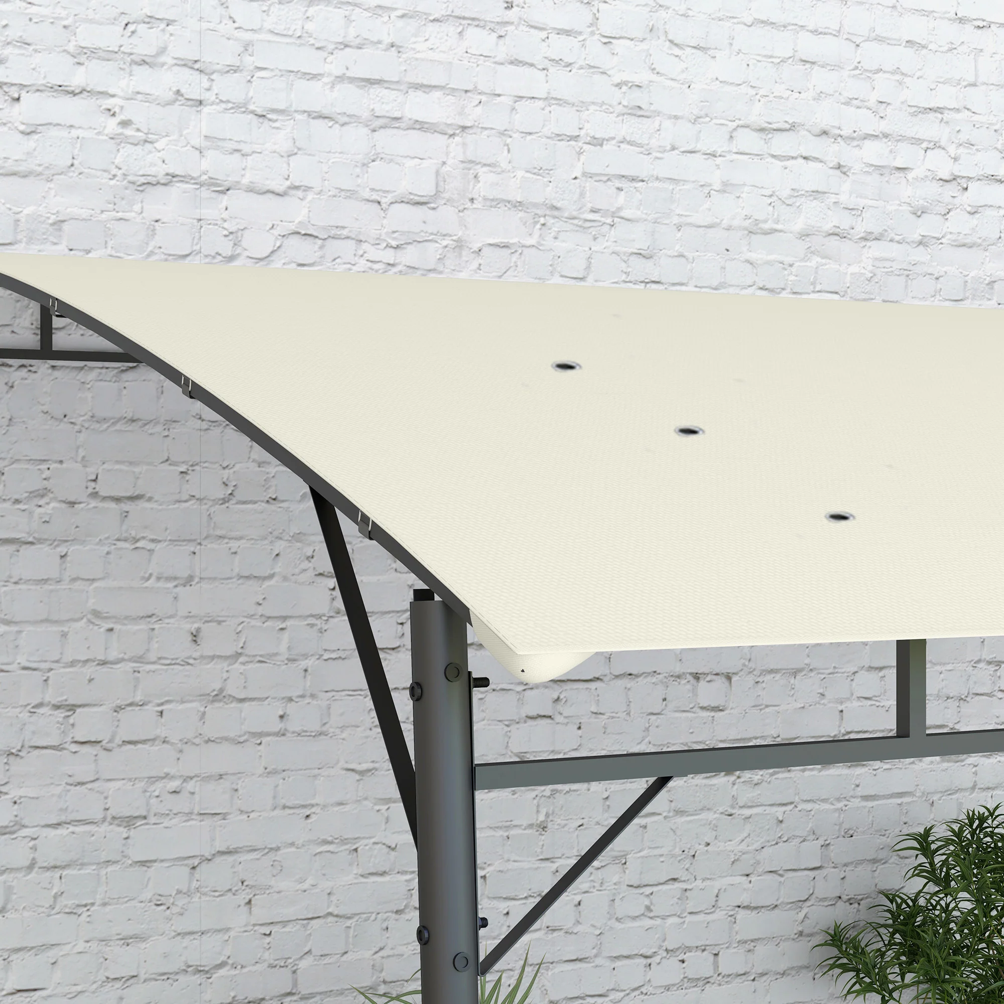 Outsunny 3 X 4m Metal Pergola, Outdoor Gazebo UV-Resistant, Cream White - Image 8