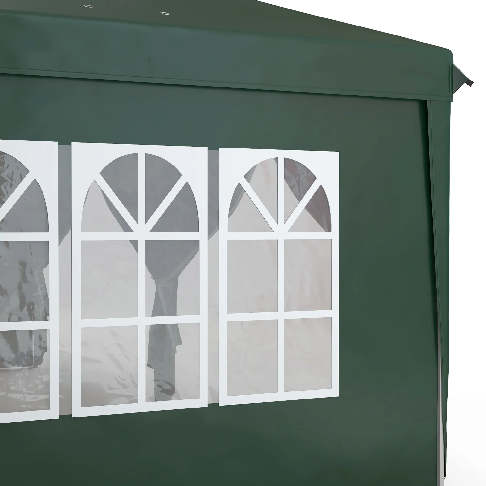 Outsunny 3 x 6m Pop Up Gazebo Party Tent Canopy Marquee with Storage Bag Green - Image 8