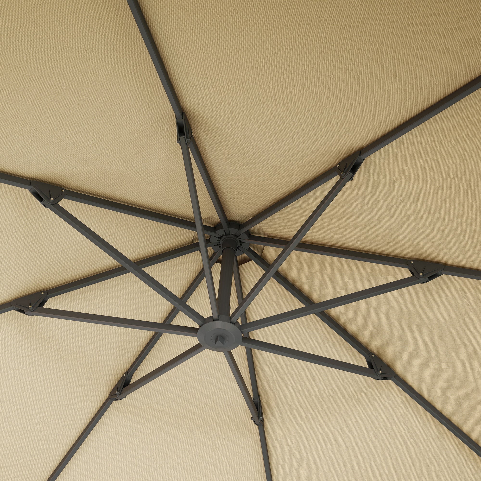 Outsunny 3(m) Garden Cantilever Parasol with Crank Aluminium Frame - Image 27