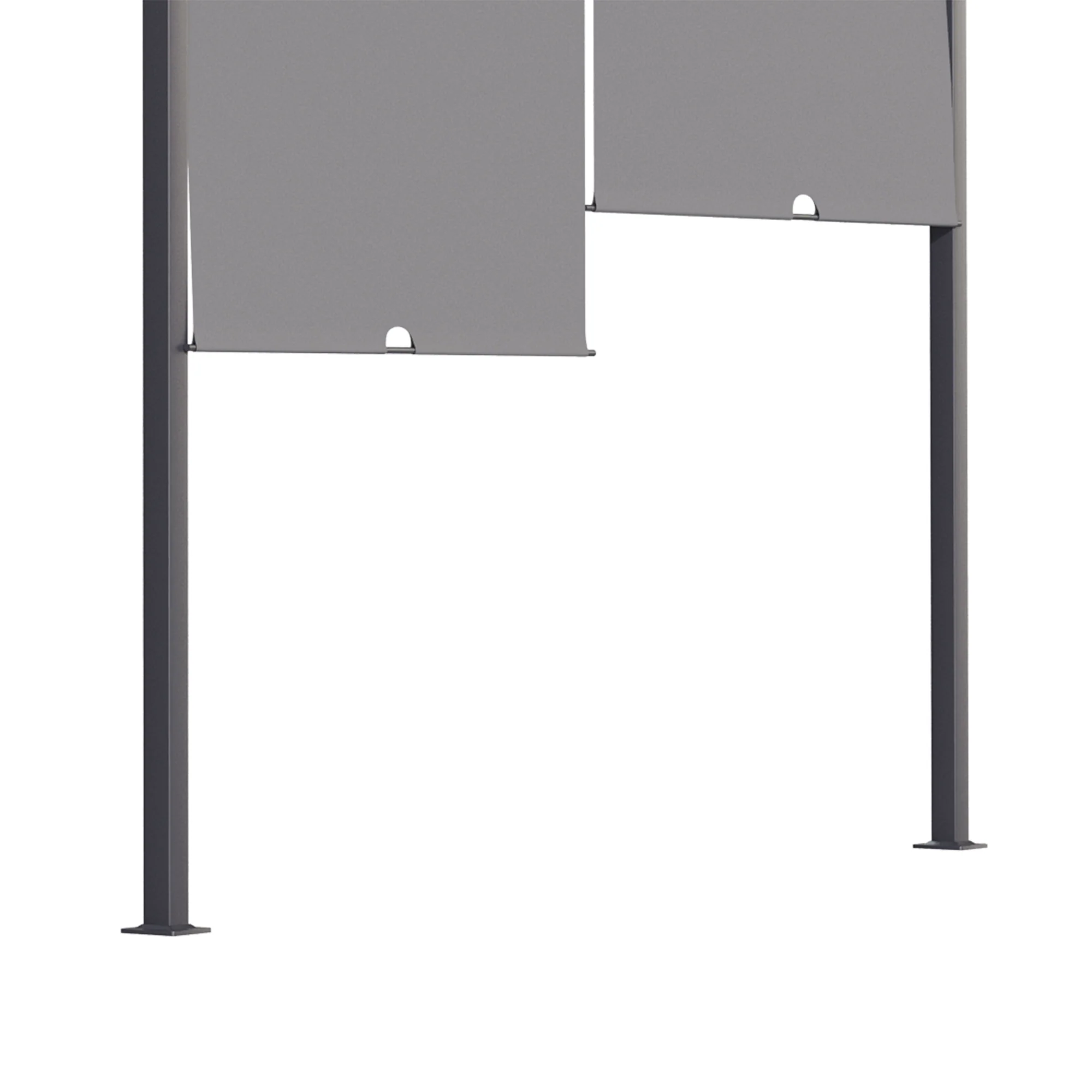 Outsunny 3m x 4m utdoor Garden Pergola with LED Lights Sliding Roof Grey - Image 7