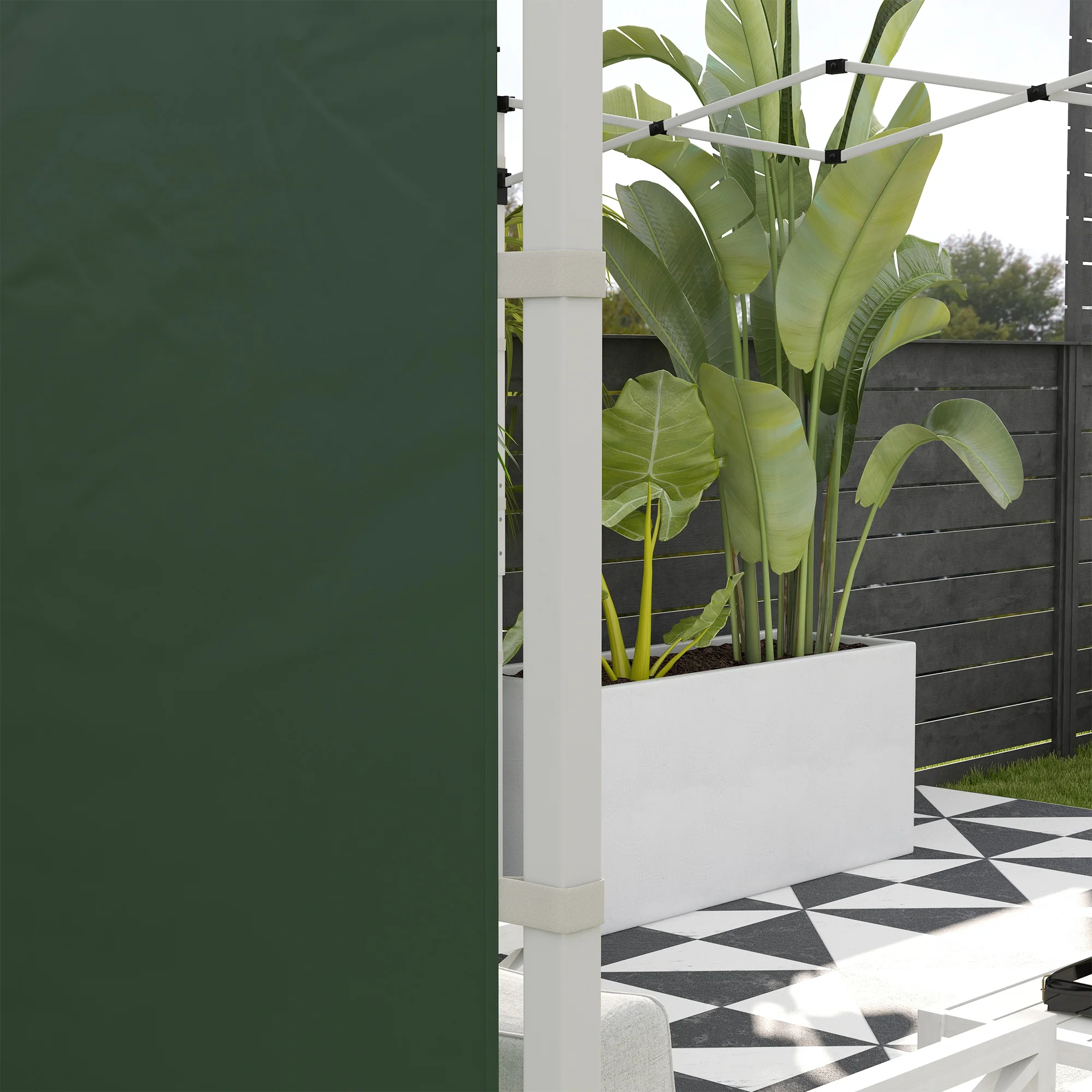 Outsunny 3x3(m) or 3x6m Pop Up Gazebo Side Panels Replacement, 2 Pack, Green - Image 9