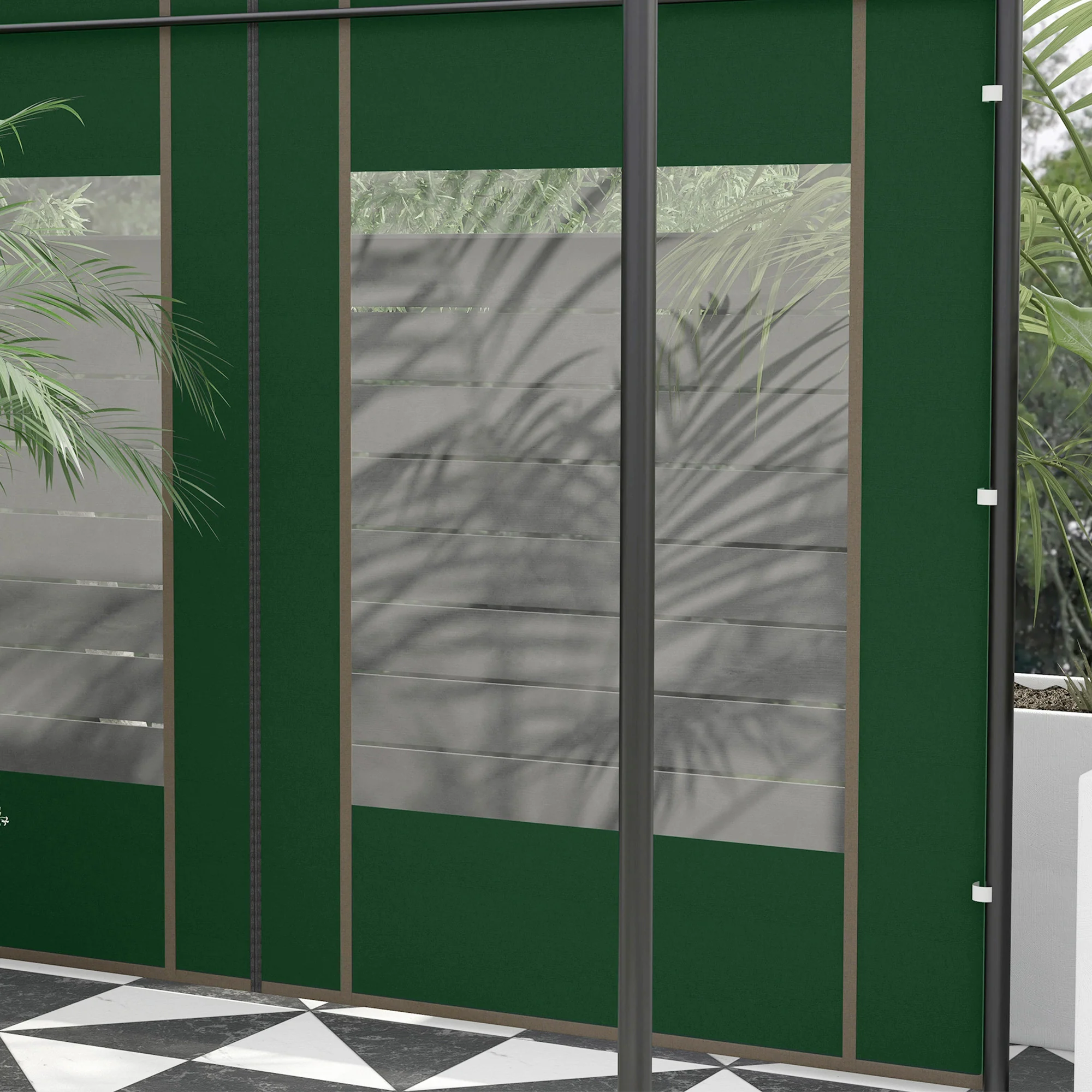 Outsunny 3x3(m) or 3x6m Pop Up Gazebo Side Panels with Windows, Green - Image 9