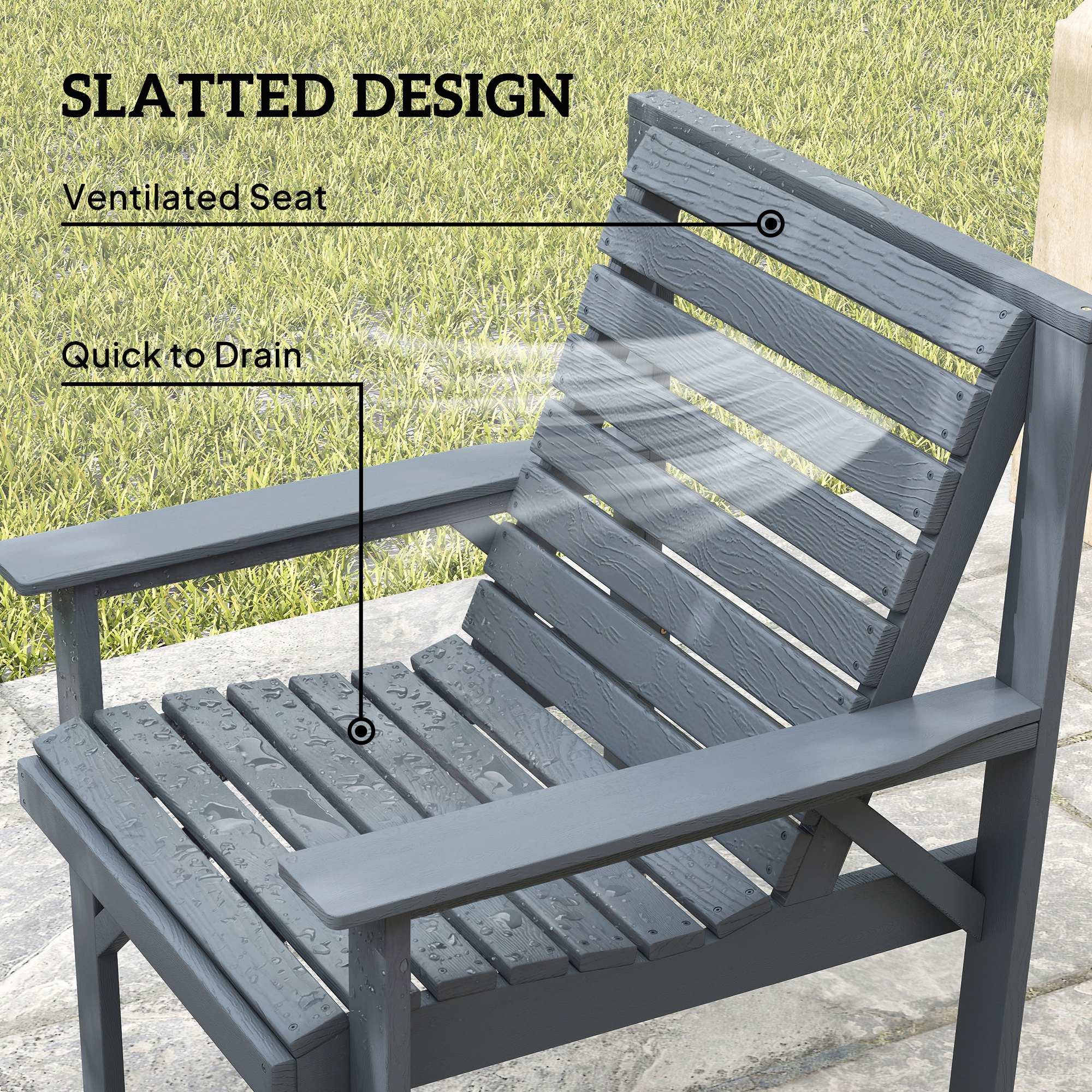 Outsunny 4 Seater Garden Furniture Sofa Set with Curved Seat, Grey - Image 7