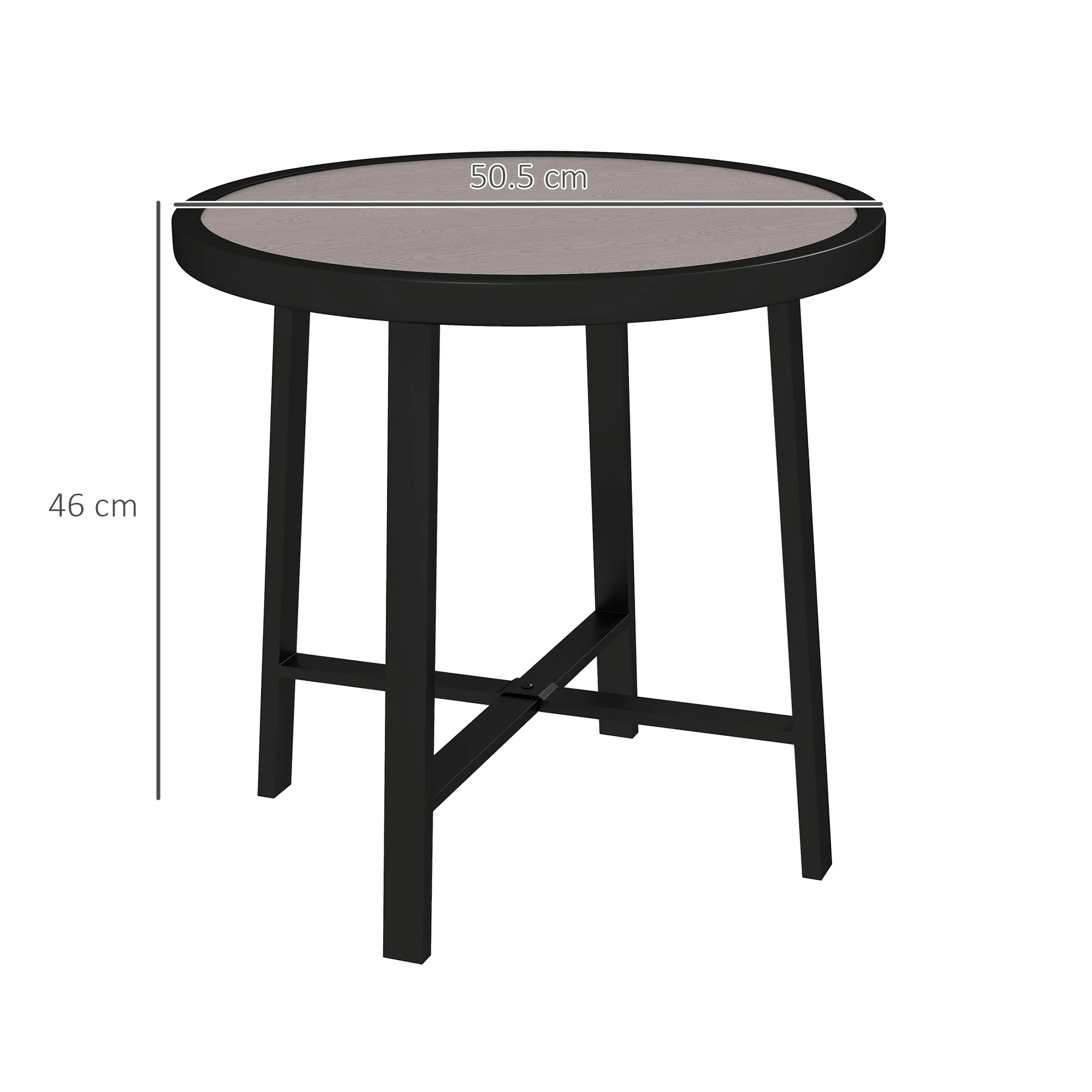 Outsunny 50.5cm Round Garden Table with SPC Tabletop - Image 5