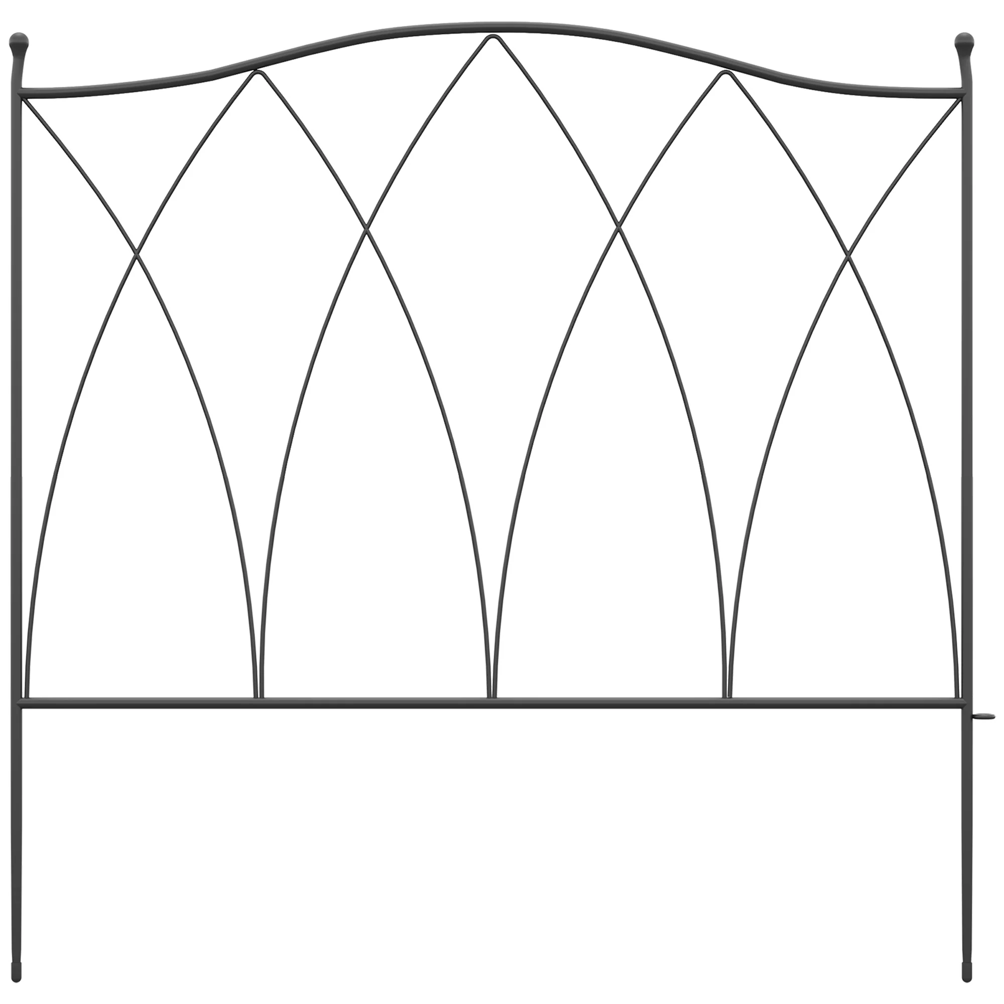 Outsunny 5PCs Decorative Garden Fencing Metal Border Edging - Image 8