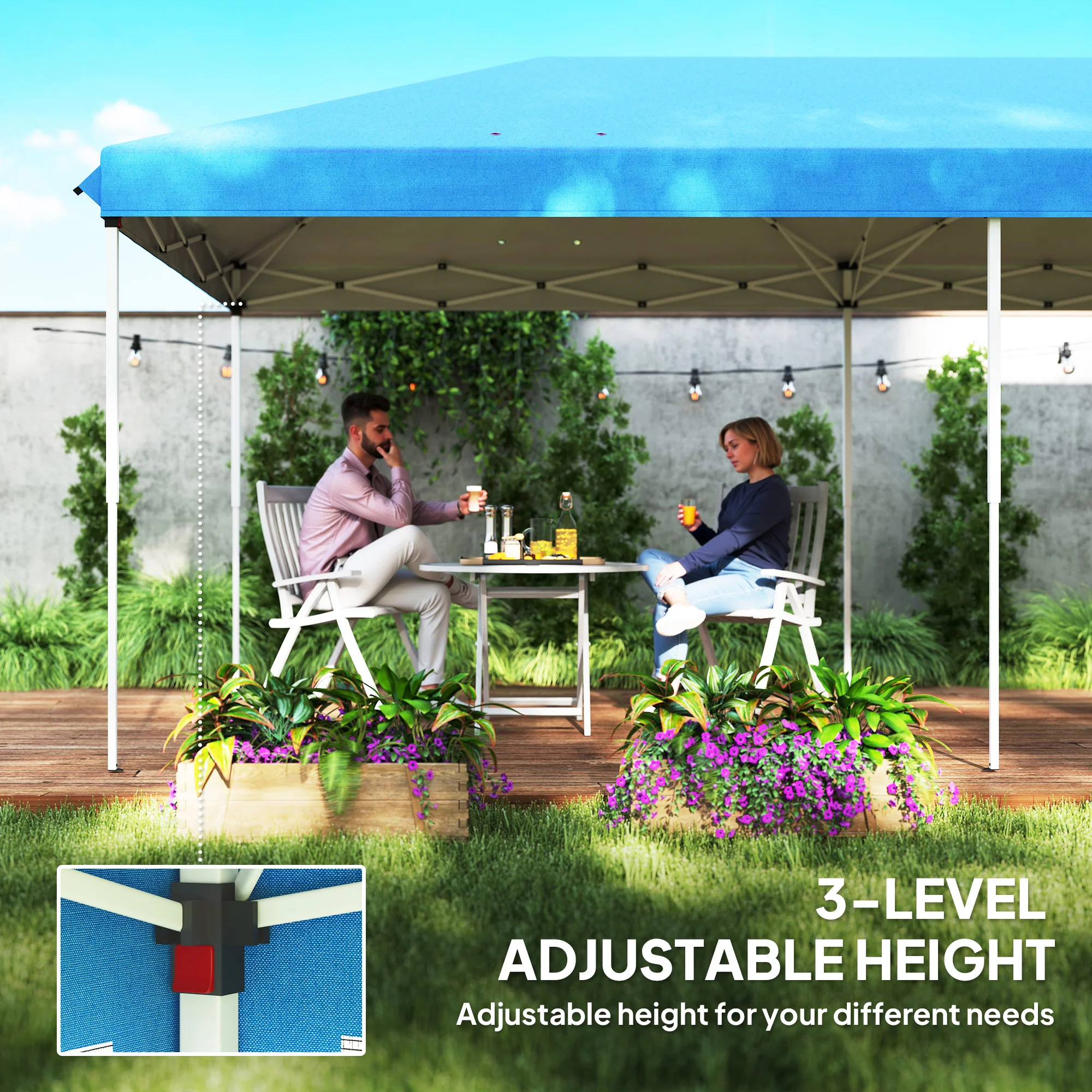 Outsunny 6 X 3(m) Pop Up Party Tent Canopy With 6 Removable Sidewalls - Image 16