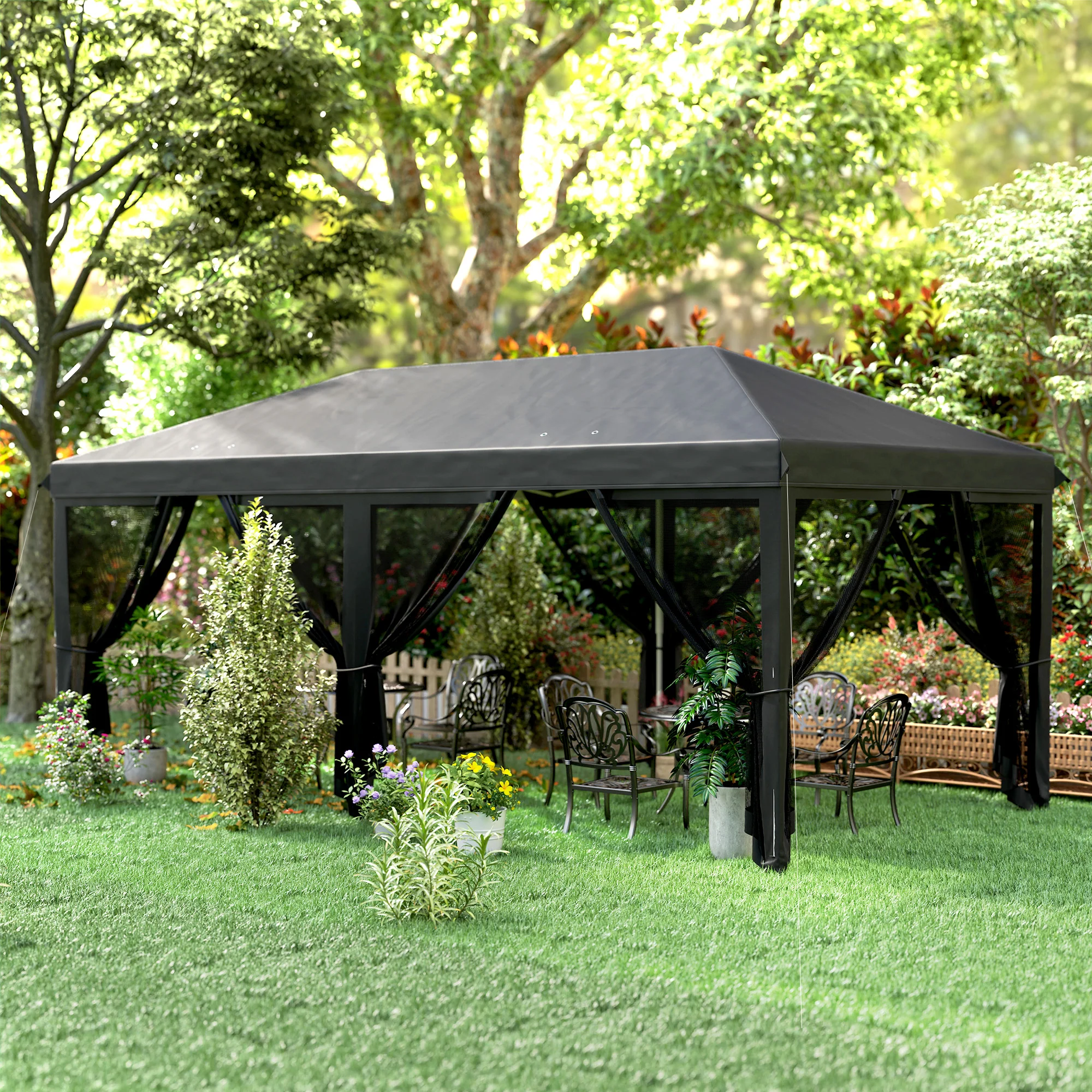 Outsunny 6 X 3(m) Pop Up Party Tent Canopy With 6 Removable Sidewalls - Image 8