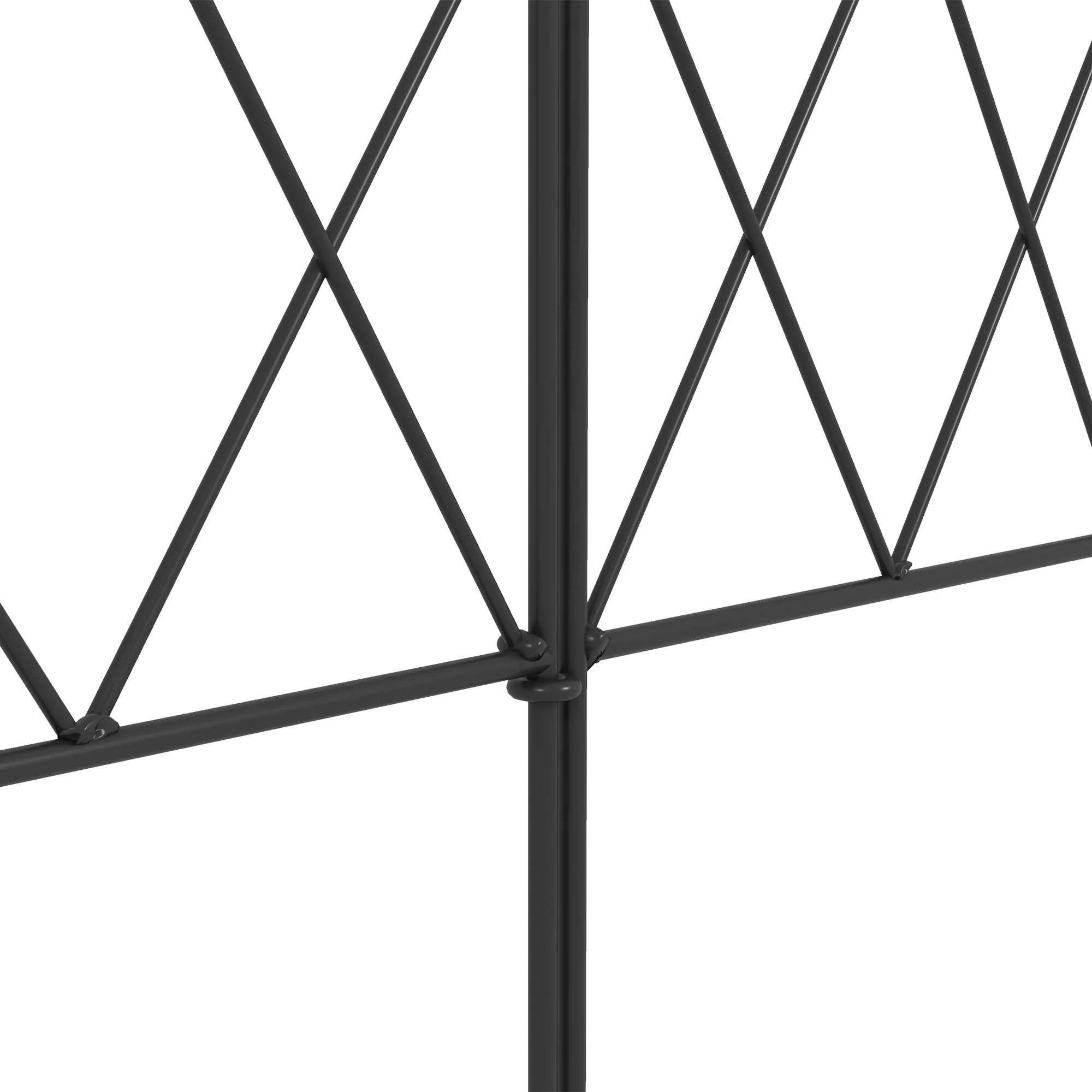 Outsunny 61 cm x 3 m Outdoor Picket Fence Panels with Panels, Swirls, Black - Image 9